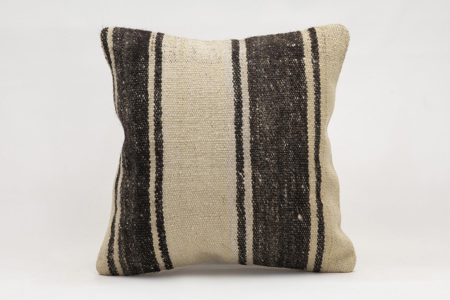 16x16 inches (40x40 cm) Kilim Pillow | KILIM WHOLESALE - Vintage Handmade Pillows - Vintage Handmade Kilim Rugs - It is 100% wool. Artistic and historical rugs. Old handwoven rugs. - Online hand woven rugs and kilim cushions sales. Shipping to a