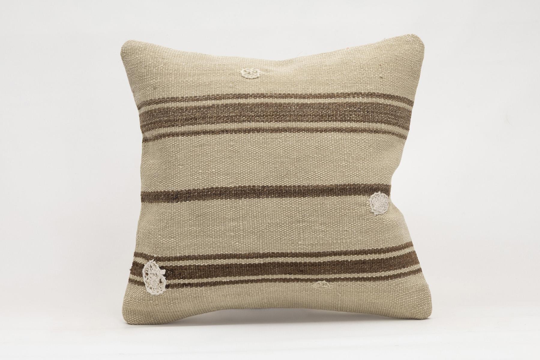 16x16 inches (40x40 cm) Kilim Pillow | KILIM WHOLESALE - Vintage Handmade Pillows - Vintage Handmade Kilim Rugs - It is 100% wool. Artistic and historical rugs. Old handwoven rugs. - Online hand woven rugs and kilim cushions sales. Shipping to a