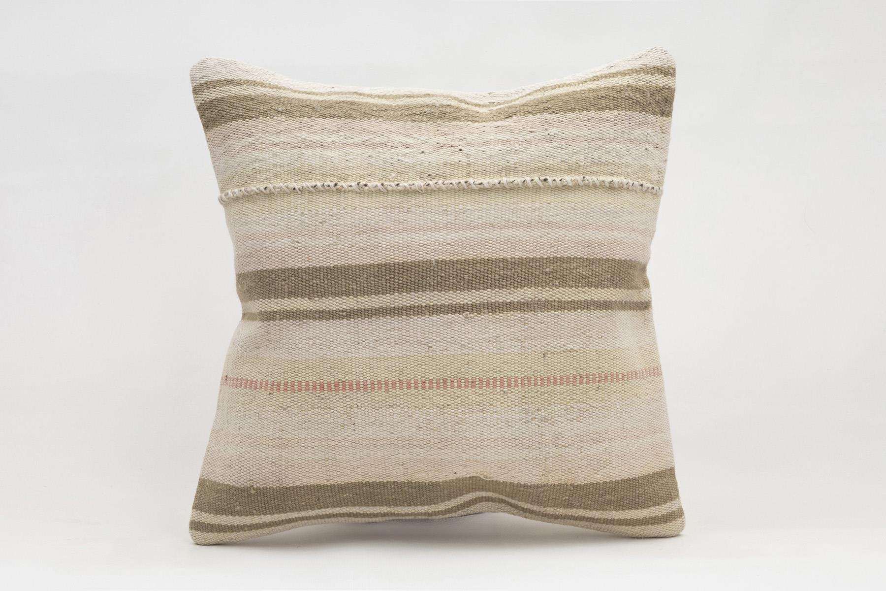 16x16 inches (40x40 cm) Kilim Pillow | KILIM WHOLESALE - Vintage Handmade Pillows - Vintage Handmade Kilim Rugs - It is 100% wool. Artistic and historical rugs. Old handwoven rugs. - Online hand woven rugs and kilim cushions sales. Shipping to a