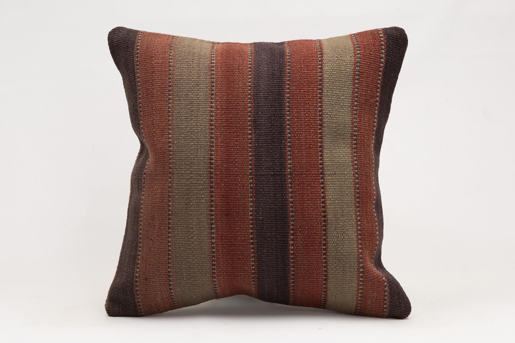 16x16 inches (40x40 cm) Kilim Pillow | KILIM WHOLESALE - Vintage Handmade Pillows - Vintage Handmade Kilim Rugs - It is 100% wool. Artistic and historical rugs. Old handwoven rugs. - Online hand woven rugs and kilim cushions sales. Shipping to a