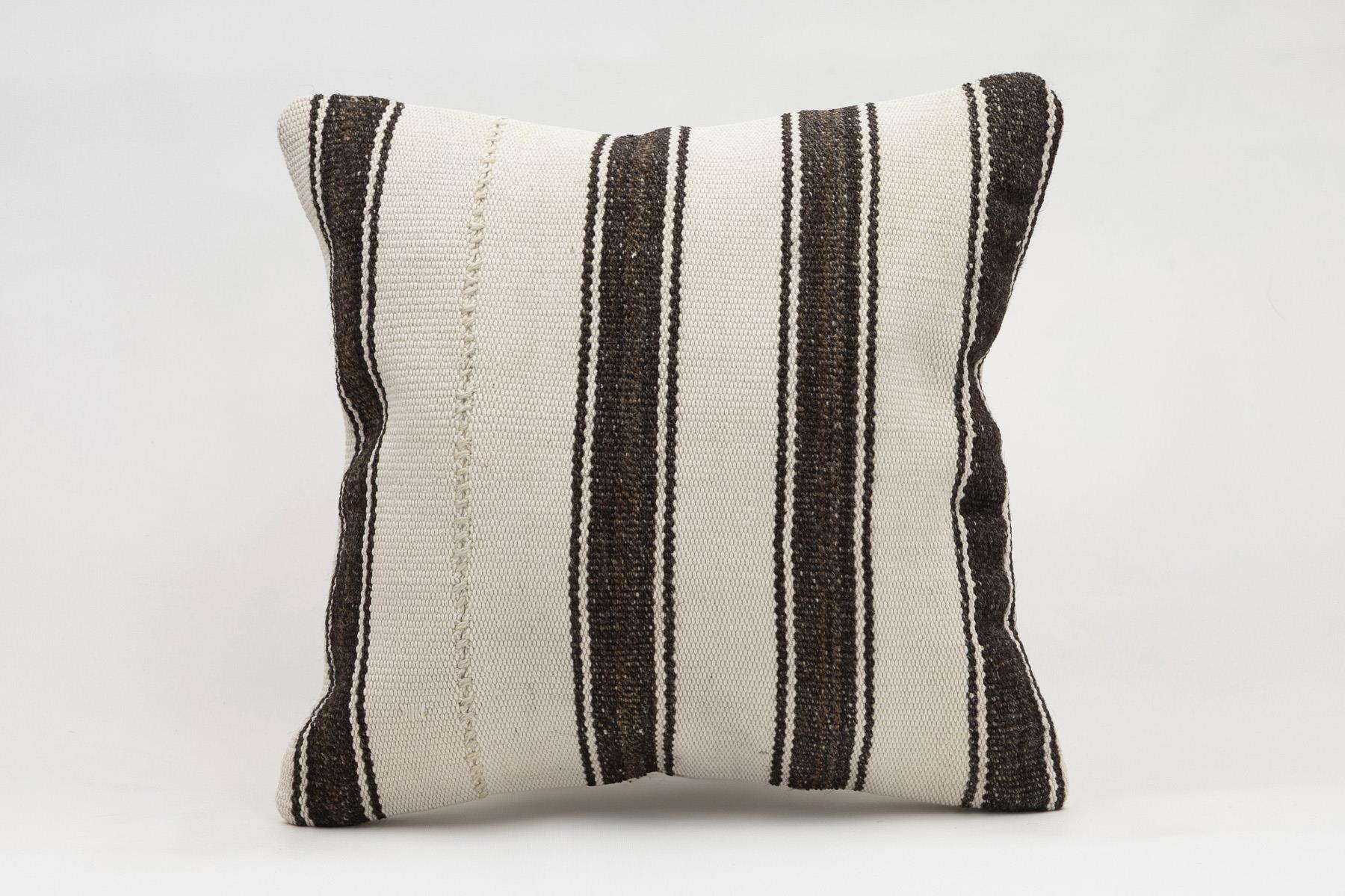 16x16 inches (40x40 cm) Kilim Pillow | KILIM WHOLESALE - Vintage Handmade Pillows - Vintage Handmade Kilim Rugs - It is 100% wool. Artistic and historical rugs. Old handwoven rugs. - Online hand woven rugs and kilim cushions sales. Shipping to a