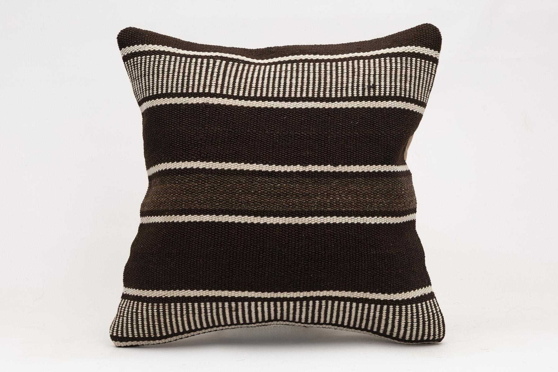 16x16 inches (40x40 cm) Kilim Pillow | KILIM WHOLESALE - Vintage Handmade Pillows - Vintage Handmade Kilim Rugs - It is 100% wool. Artistic and historical rugs. Old handwoven rugs. - Online hand woven rugs and kilim cushions sales. Shipping to a