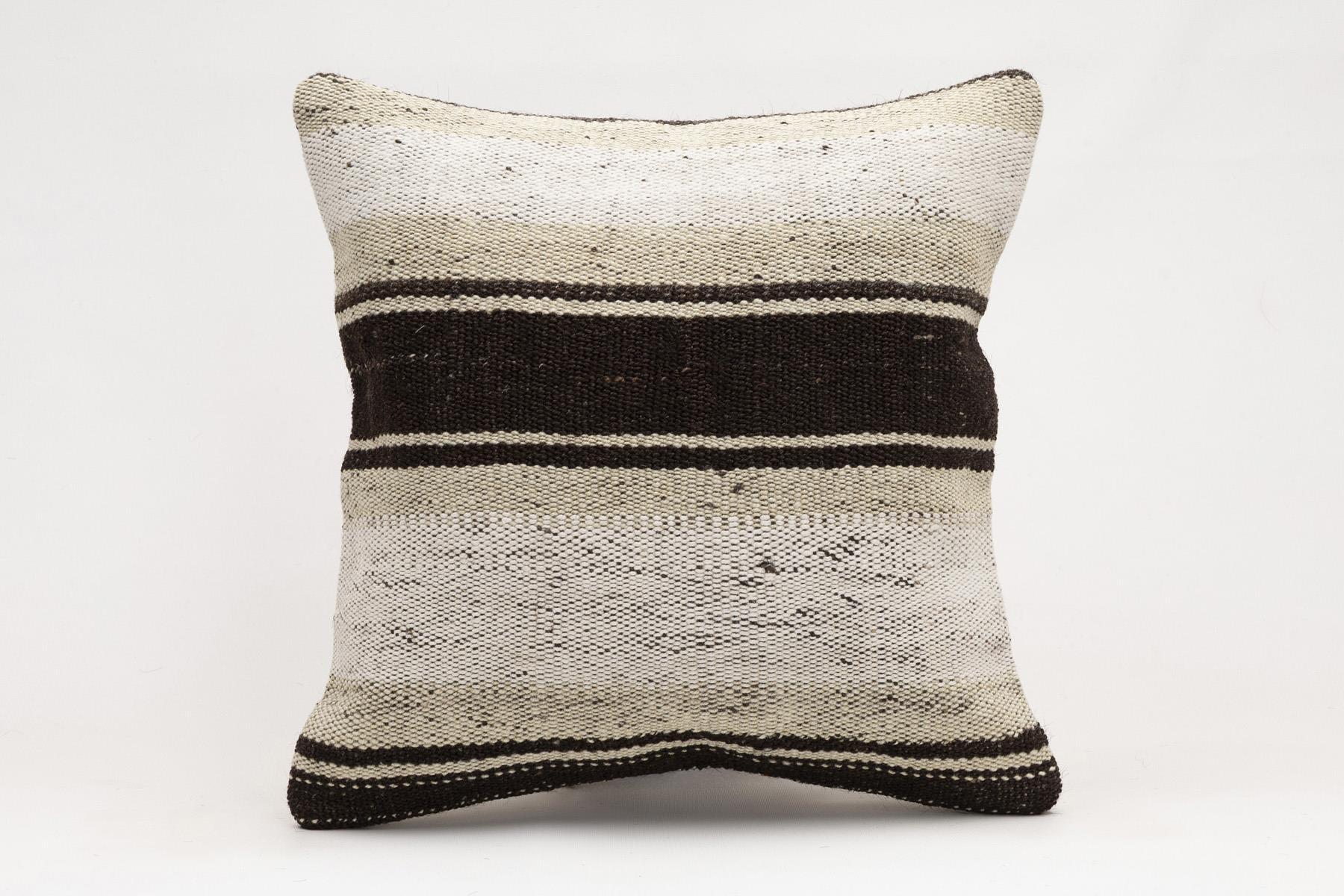 16x16 inches (40x40 cm) Kilim Pillow | KILIM WHOLESALE - Vintage Handmade Pillows - Vintage Handmade Kilim Rugs - It is 100% wool. Artistic and historical rugs. Old handwoven rugs. - Online hand woven rugs and kilim cushions sales. Shipping to a