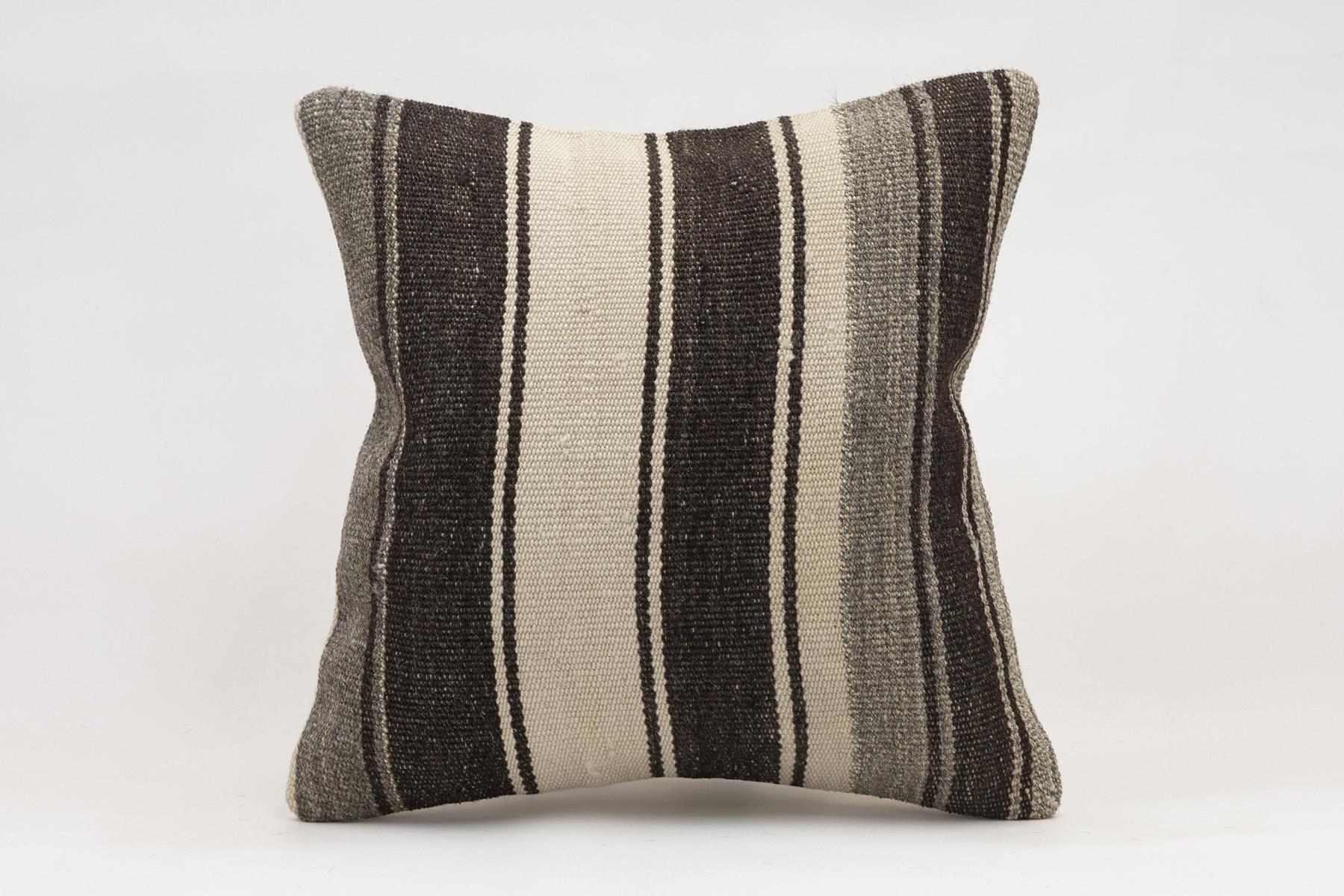 16x16 inches (40x40 cm) Kilim Pillow | KILIM WHOLESALE - Vintage Handmade Pillows - Vintage Handmade Kilim Rugs - It is 100% wool. Artistic and historical rugs. Old handwoven rugs. - Online hand woven rugs and kilim cushions sales. Shipping to a