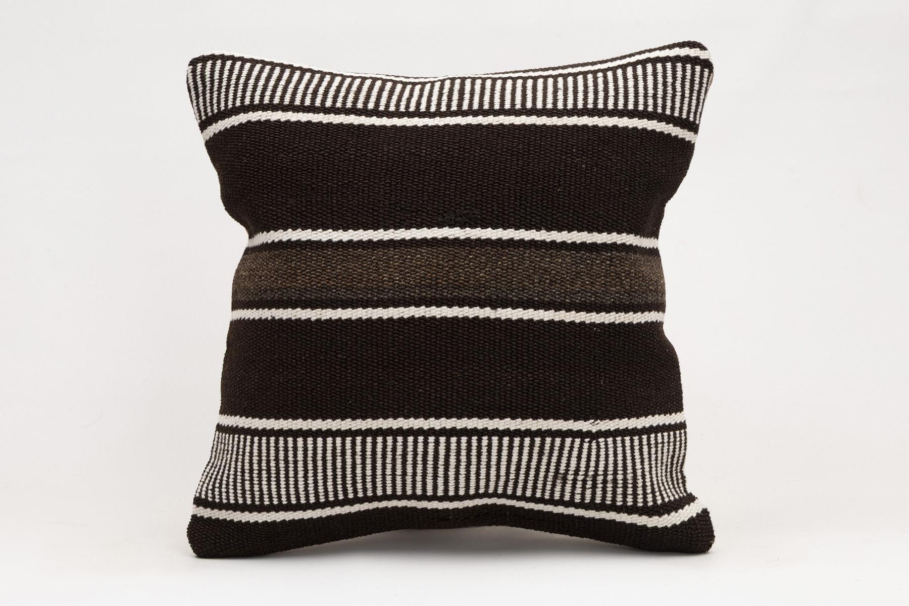 16x16 inches (40x40 cm) Kilim Pillow | KILIM WHOLESALE - Vintage Handmade Pillows - Vintage Handmade Kilim Rugs - It is 100% wool. Artistic and historical rugs. Old handwoven rugs. - Online hand woven rugs and kilim cushions sales. Shipping to a