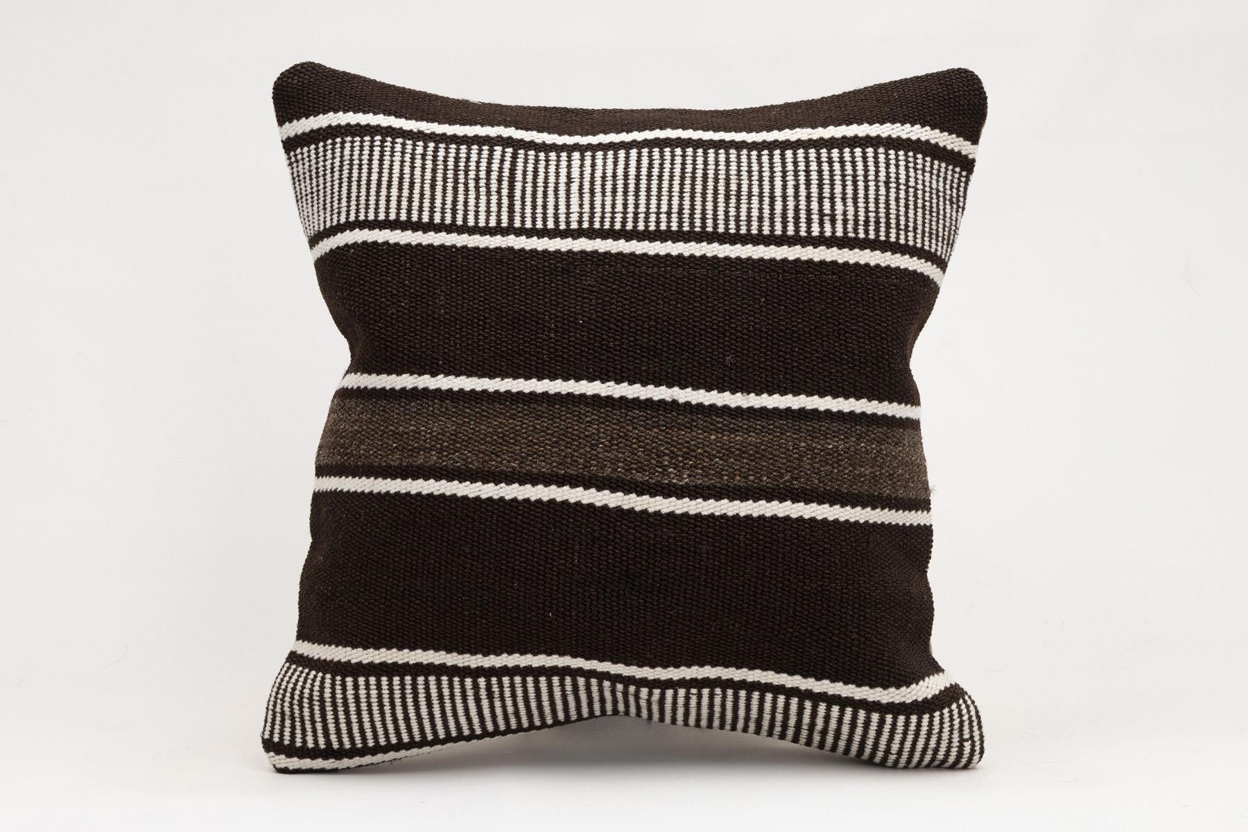 16x16 inches (40x40 cm) Kilim Pillow | KILIM WHOLESALE - Vintage Handmade Pillows - Vintage Handmade Kilim Rugs - It is 100% wool. Artistic and historical rugs. Old handwoven rugs. - Online hand woven rugs and kilim cushions sales. Shipping to a