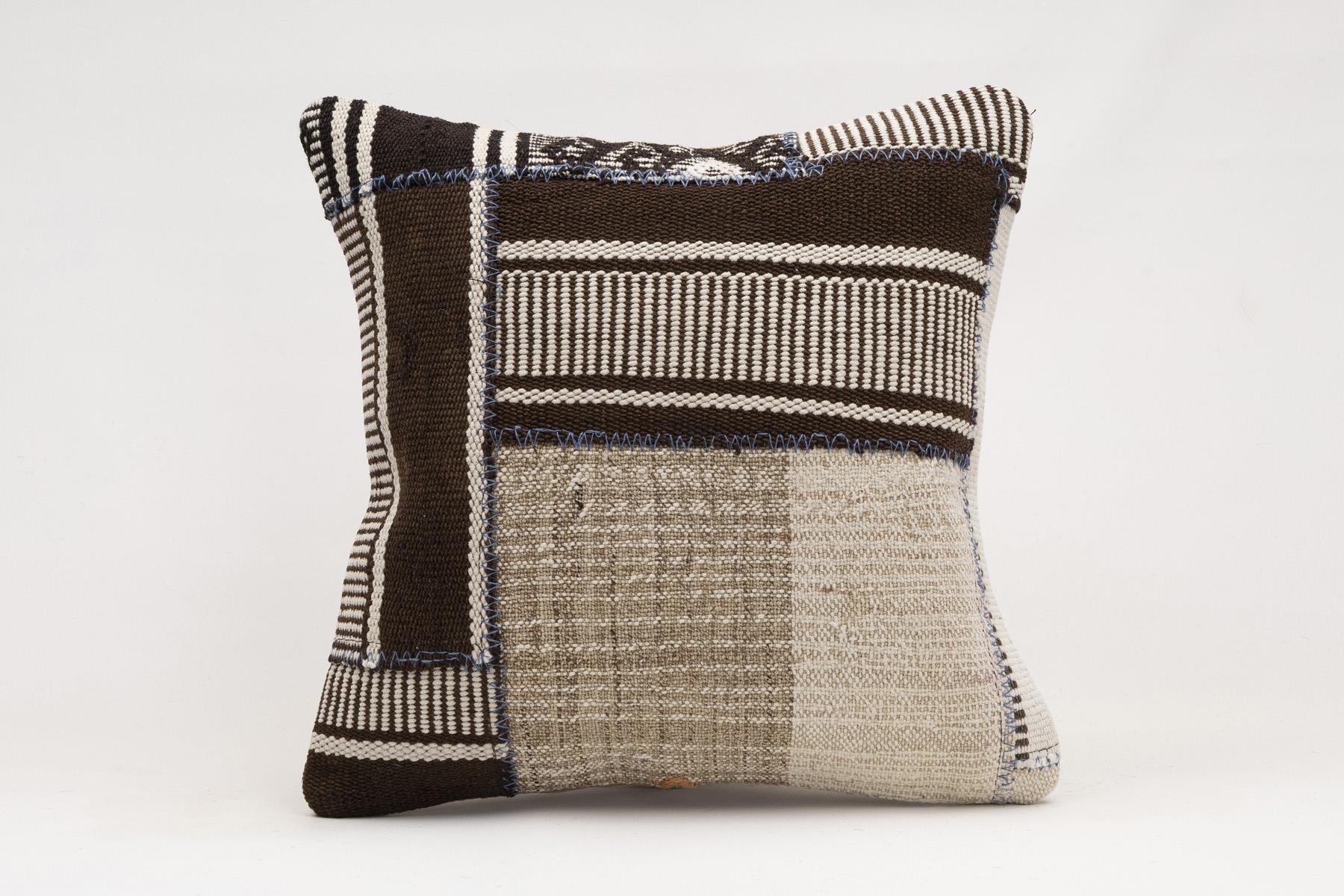 16x16 inches (40x40 cm) Kilim Pillow | KILIM WHOLESALE - Vintage Handmade Pillows - Vintage Handmade Kilim Rugs - It is 100% wool. Artistic and historical rugs. Old handwoven rugs. - Online hand woven rugs and kilim cushions sales. Shipping to a