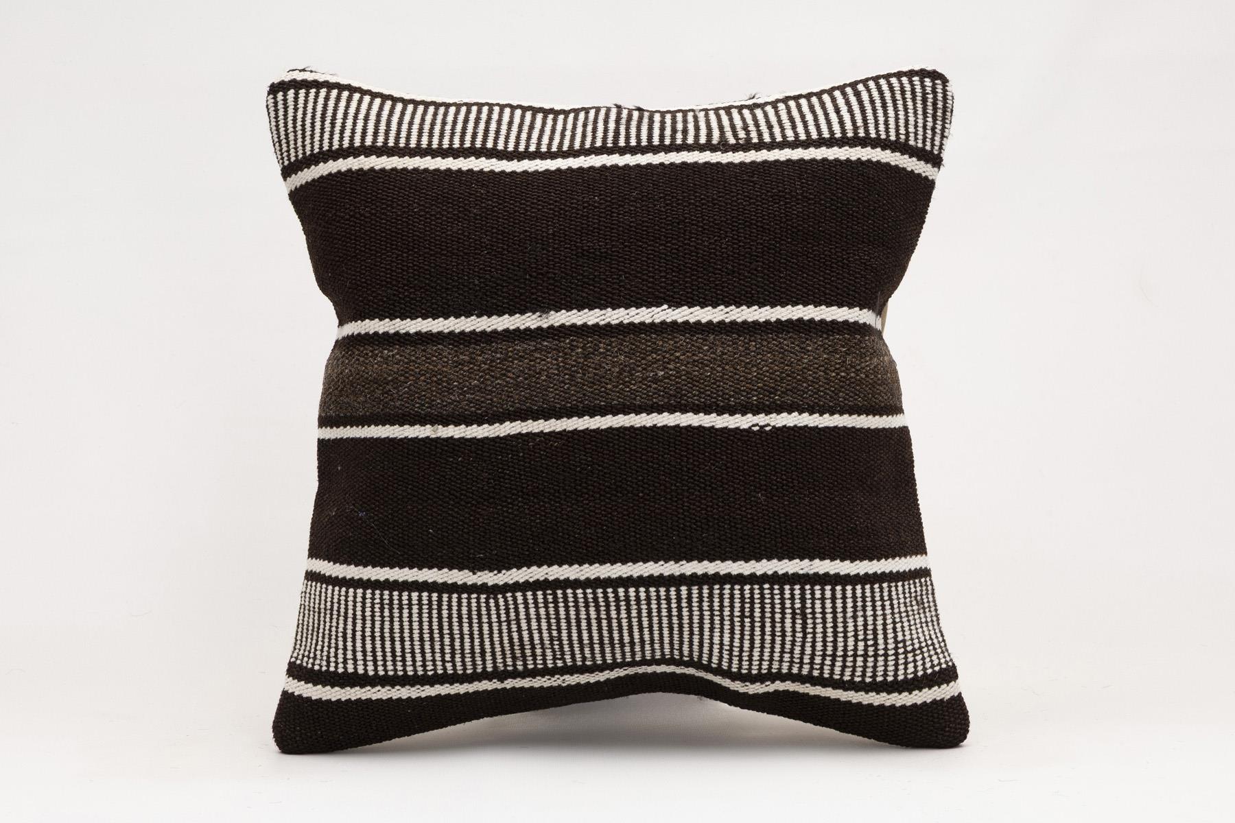 16x16 inches (40x40 cm) Kilim Pillow | KILIM WHOLESALE - Vintage Handmade Pillows - Vintage Handmade Kilim Rugs - It is 100% wool. Artistic and historical rugs. Old handwoven rugs. - Online hand woven rugs and kilim cushions sales. Shipping to a