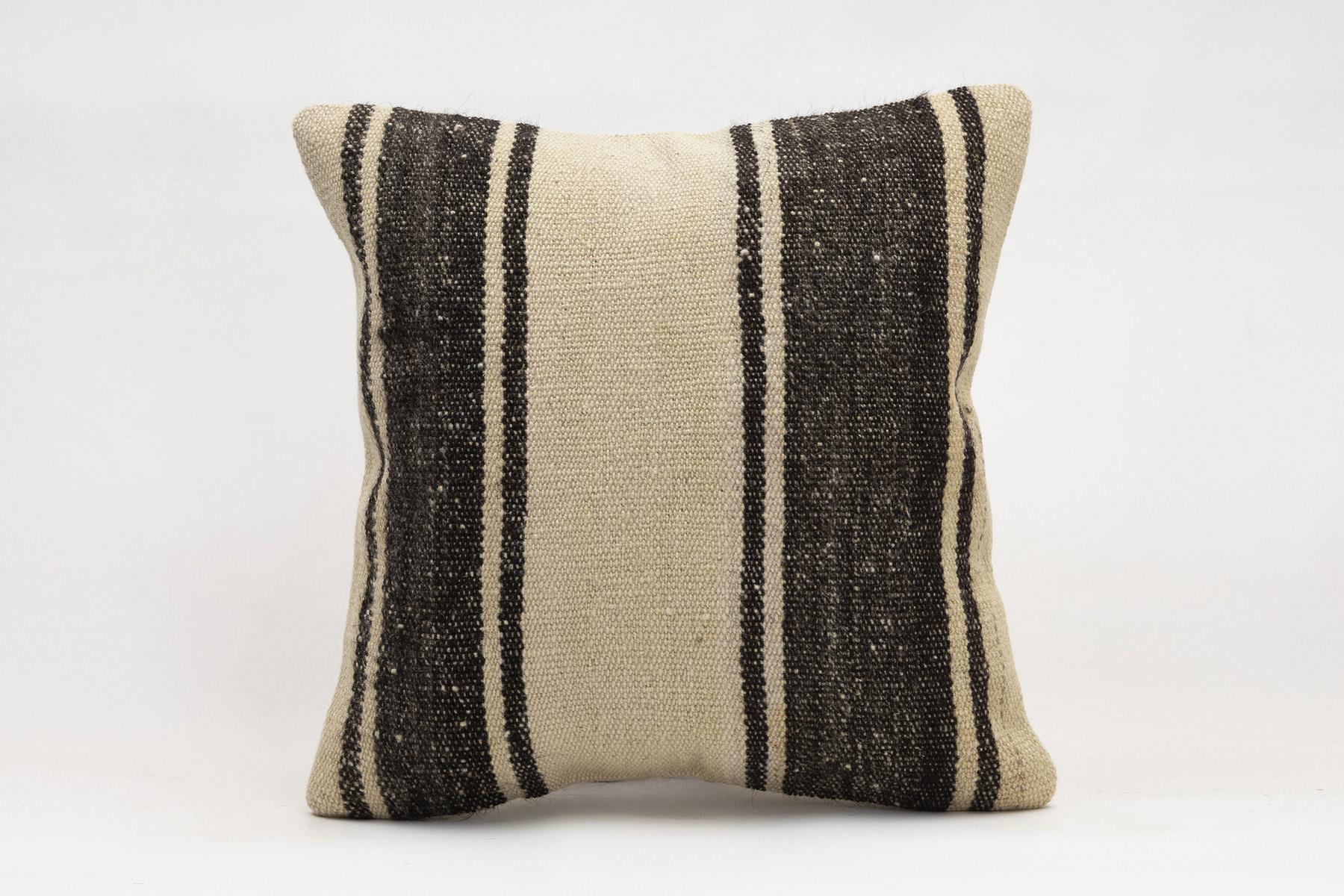 16x16 inches (40x40 cm) Kilim Pillow | KILIM WHOLESALE - Vintage Handmade Pillows - Vintage Handmade Kilim Rugs - It is 100% wool. Artistic and historical rugs. Old handwoven rugs. - Online hand woven rugs and kilim cushions sales. Shipping to a