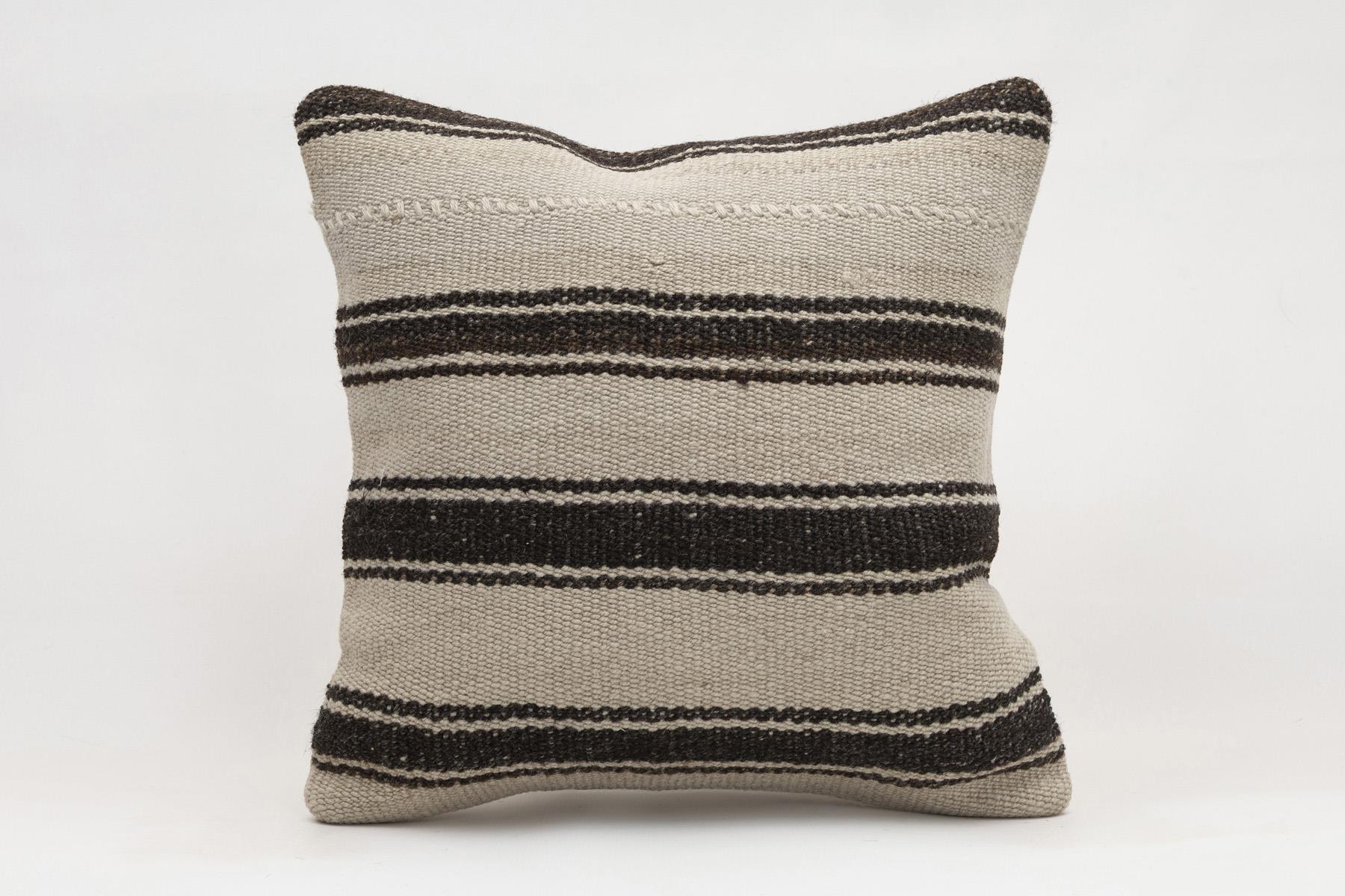 16x16 inches (40x40 cm) Kilim Pillow | KILIM WHOLESALE - Vintage Handmade Pillows - Vintage Handmade Kilim Rugs - It is 100% wool. Artistic and historical rugs. Old handwoven rugs. - Online hand woven rugs and kilim cushions sales. Shipping to a