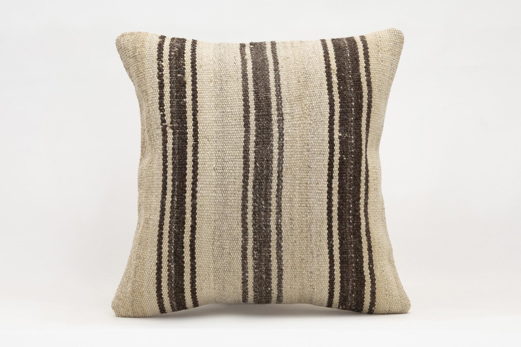 16x16 inches (40x40 cm) Kilim Pillow | KILIM WHOLESALE - Vintage Handmade Pillows - Vintage Handmade Kilim Rugs - It is 100% wool. Artistic and historical rugs. Old handwoven rugs. - Online hand woven rugs and kilim cushions sales. Shipping to a