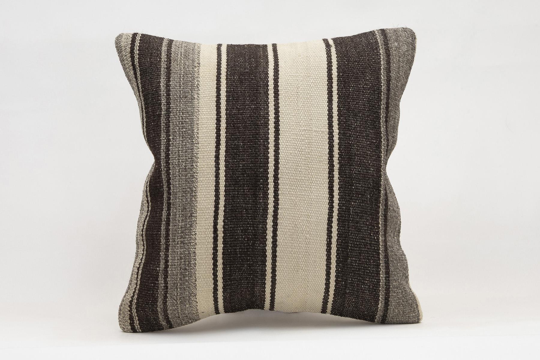 16x16 inches (40x40 cm) Kilim Pillow | KILIM WHOLESALE - Vintage Handmade Pillows - Vintage Handmade Kilim Rugs - It is 100% wool. Artistic and historical rugs. Old handwoven rugs. - Online hand woven rugs and kilim cushions sales. Shipping to a