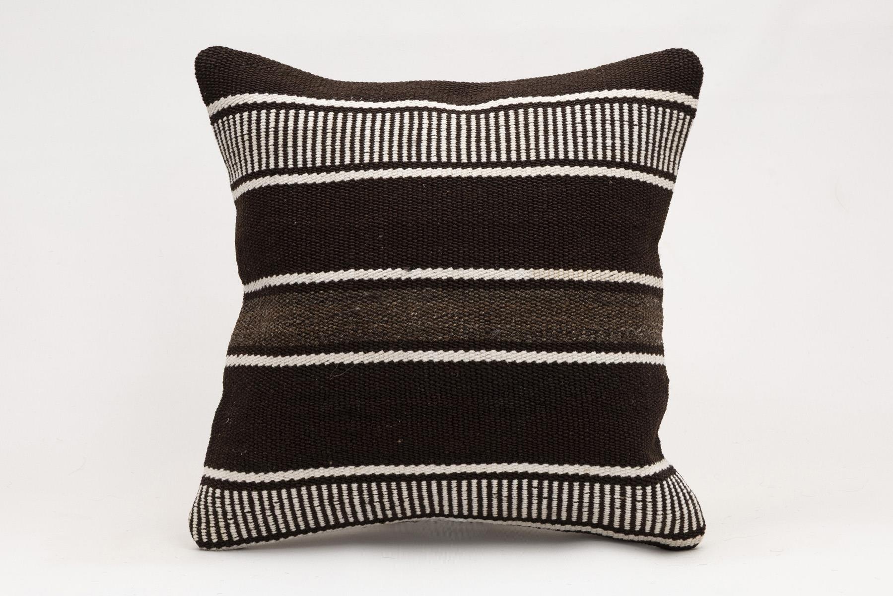 16x16 inches (40x40 cm) Kilim Pillow | KILIM WHOLESALE - Vintage Handmade Pillows - Vintage Handmade Kilim Rugs - It is 100% wool. Artistic and historical rugs. Old handwoven rugs. - Online hand woven rugs and kilim cushions sales. Shipping to a