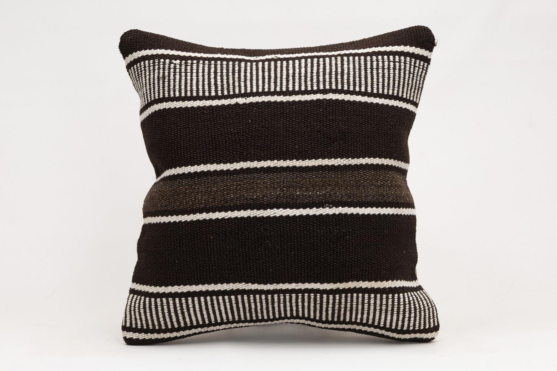 16x16 inches (40x40 cm) Kilim Pillow | KILIM WHOLESALE - Vintage Handmade Pillows - Vintage Handmade Kilim Rugs - It is 100% wool. Artistic and historical rugs. Old handwoven rugs. - Online hand woven rugs and kilim cushions sales. Shipping to a