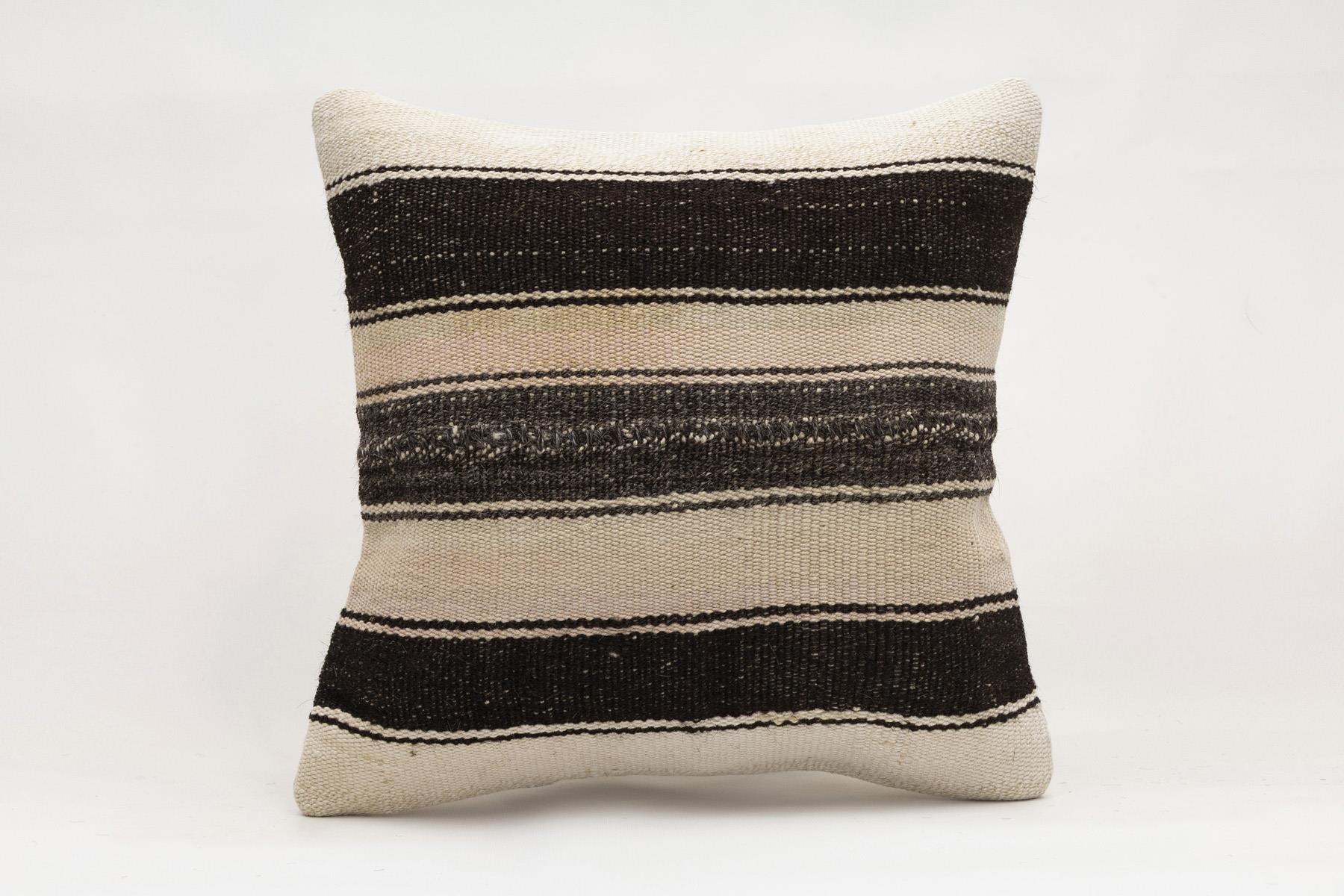 16x16 inches (40x40 cm) Kilim Pillow | KILIM WHOLESALE - Vintage Handmade Pillows - Vintage Handmade Kilim Rugs - It is 100% wool. Artistic and historical rugs. Old handwoven rugs. - Online hand woven rugs and kilim cushions sales. Shipping to a