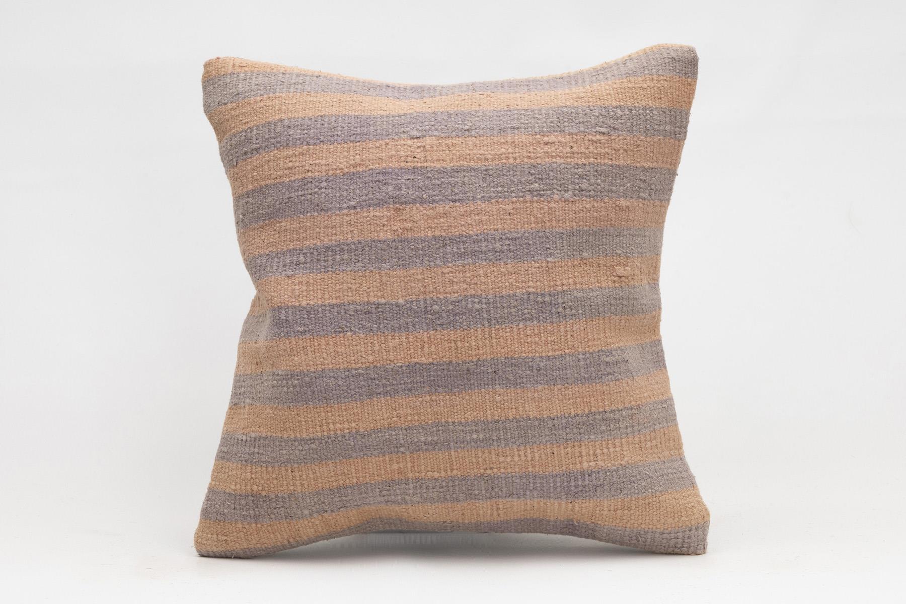 16x16 inches (40x40 cm) Kilim Pillow | KILIM WHOLESALE - Vintage Handmade Pillows - Vintage Handmade Kilim Rugs - It is 100% wool. Artistic and historical rugs. Old handwoven rugs. - Online hand woven rugs and kilim cushions sales. Shipping to a