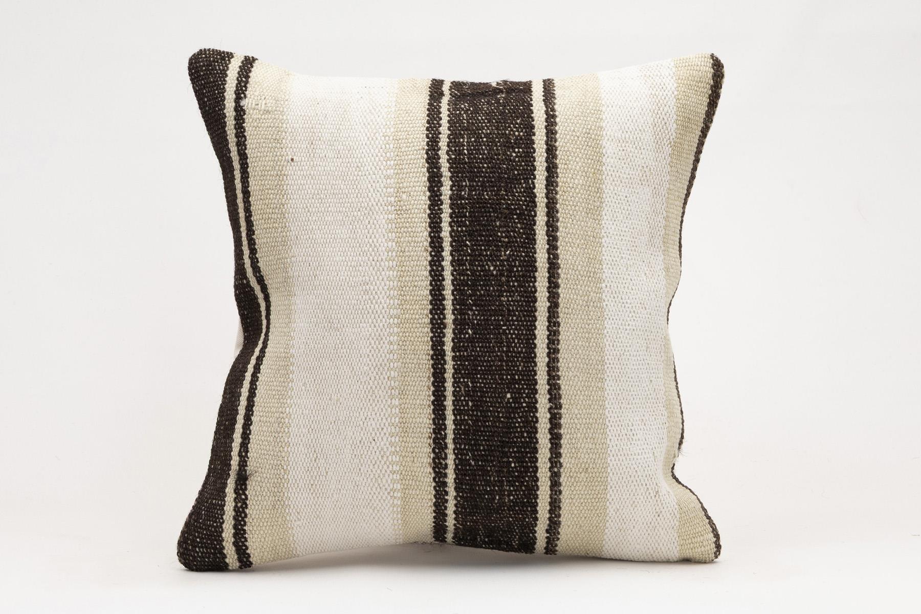 16x16 inches (40x40 cm) Kilim Pillow | KILIM WHOLESALE - Vintage Handmade Pillows - Vintage Handmade Kilim Rugs - It is 100% wool. Artistic and historical rugs. Old handwoven rugs. - Online hand woven rugs and kilim cushions sales. Shipping to a