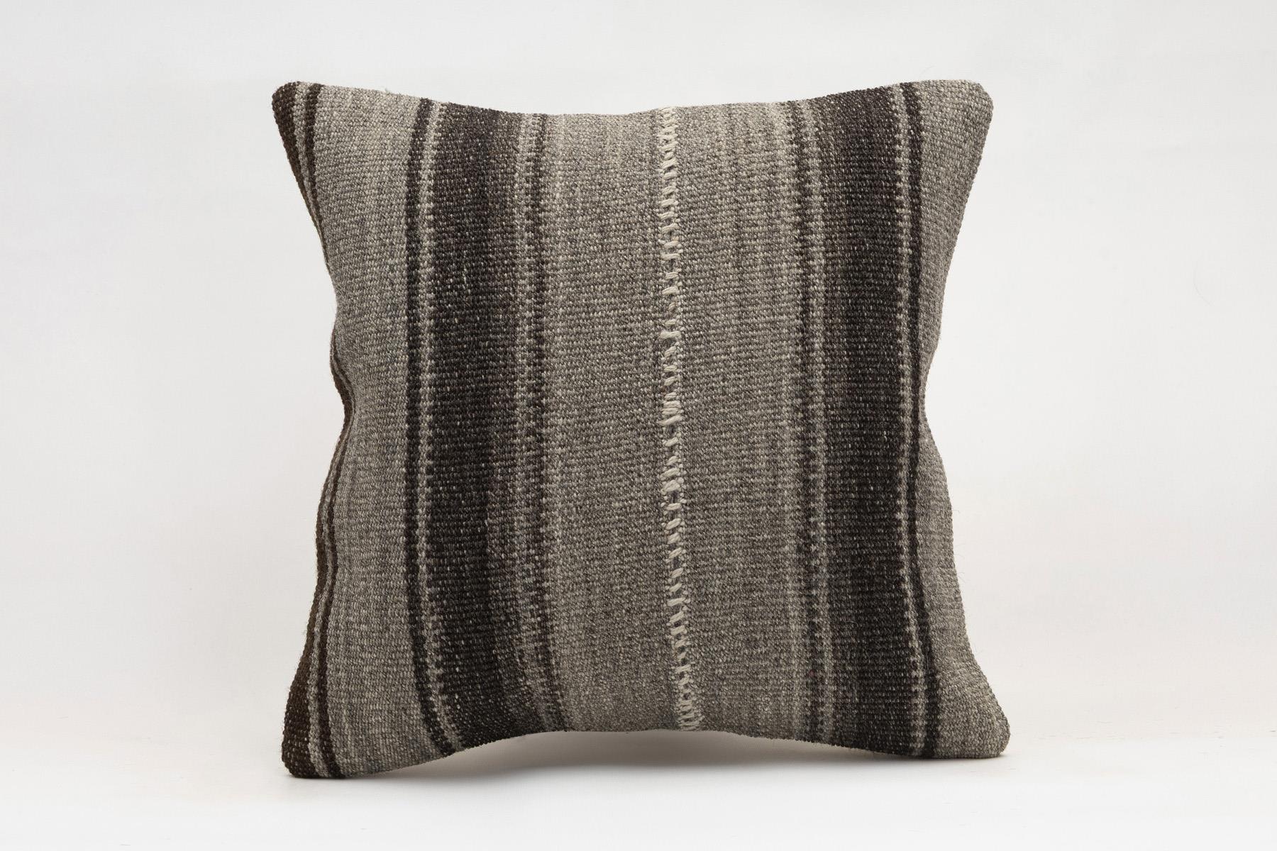 16x16 inches (40x40 cm) Kilim Pillow | KILIM WHOLESALE - Vintage Handmade Pillows - Vintage Handmade Kilim Rugs - It is 100% wool. Artistic and historical rugs. Old handwoven rugs. - Online hand woven rugs and kilim cushions sales. Shipping to a