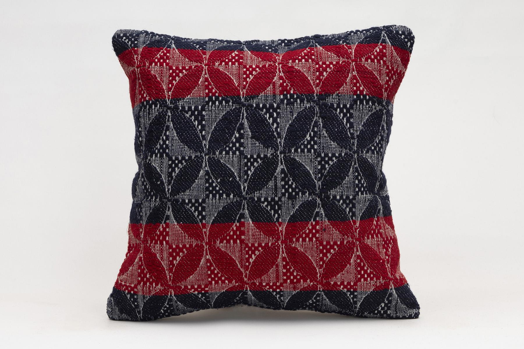 16x16 inches (40x40 cm) Kilim Pillow | KILIM WHOLESALE - Vintage Handmade Pillows - Vintage Handmade Kilim Rugs - It is 100% wool. Artistic and historical rugs. Old handwoven rugs. - Online hand woven rugs and kilim cushions sales. Shipping to a