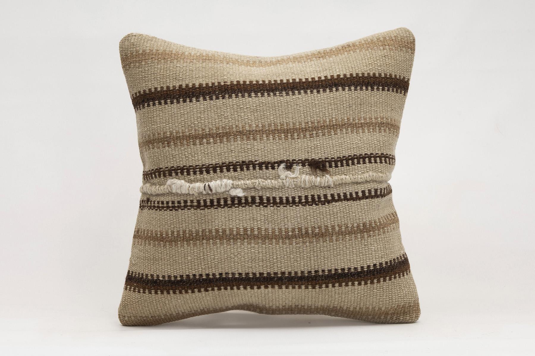 16x16 inches (40x40 cm) Kilim Pillow | KILIM WHOLESALE - Vintage Handmade Pillows - Vintage Handmade Kilim Rugs - It is 100% wool. Artistic and historical rugs. Old handwoven rugs. - Online hand woven rugs and kilim cushions sales. Shipping to a