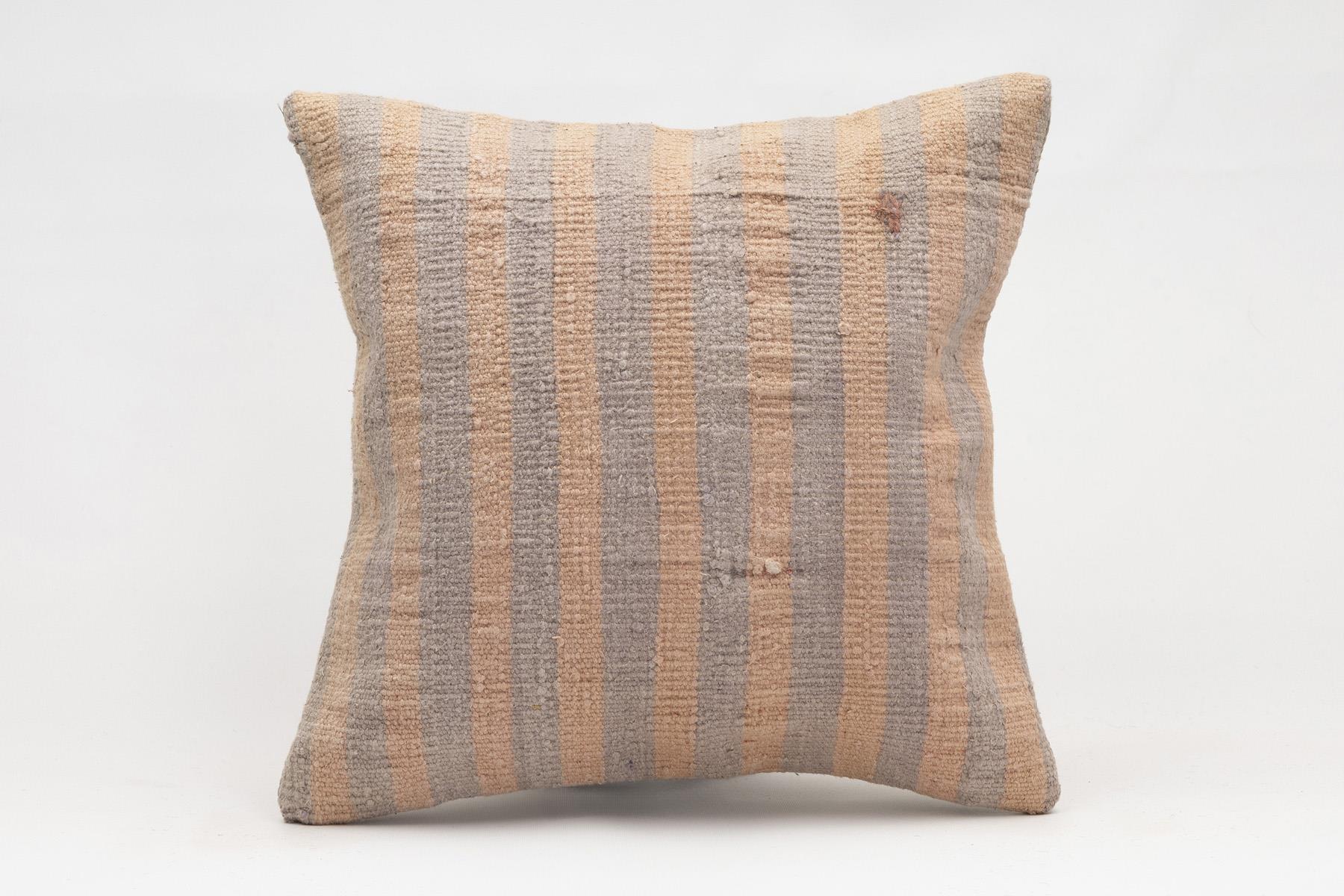 16x16 inches (40x40 cm) Kilim Pillow | KILIM WHOLESALE - Vintage Handmade Pillows - Vintage Handmade Kilim Rugs - It is 100% wool. Artistic and historical rugs. Old handwoven rugs. - Online hand woven rugs and kilim cushions sales. Shipping to a