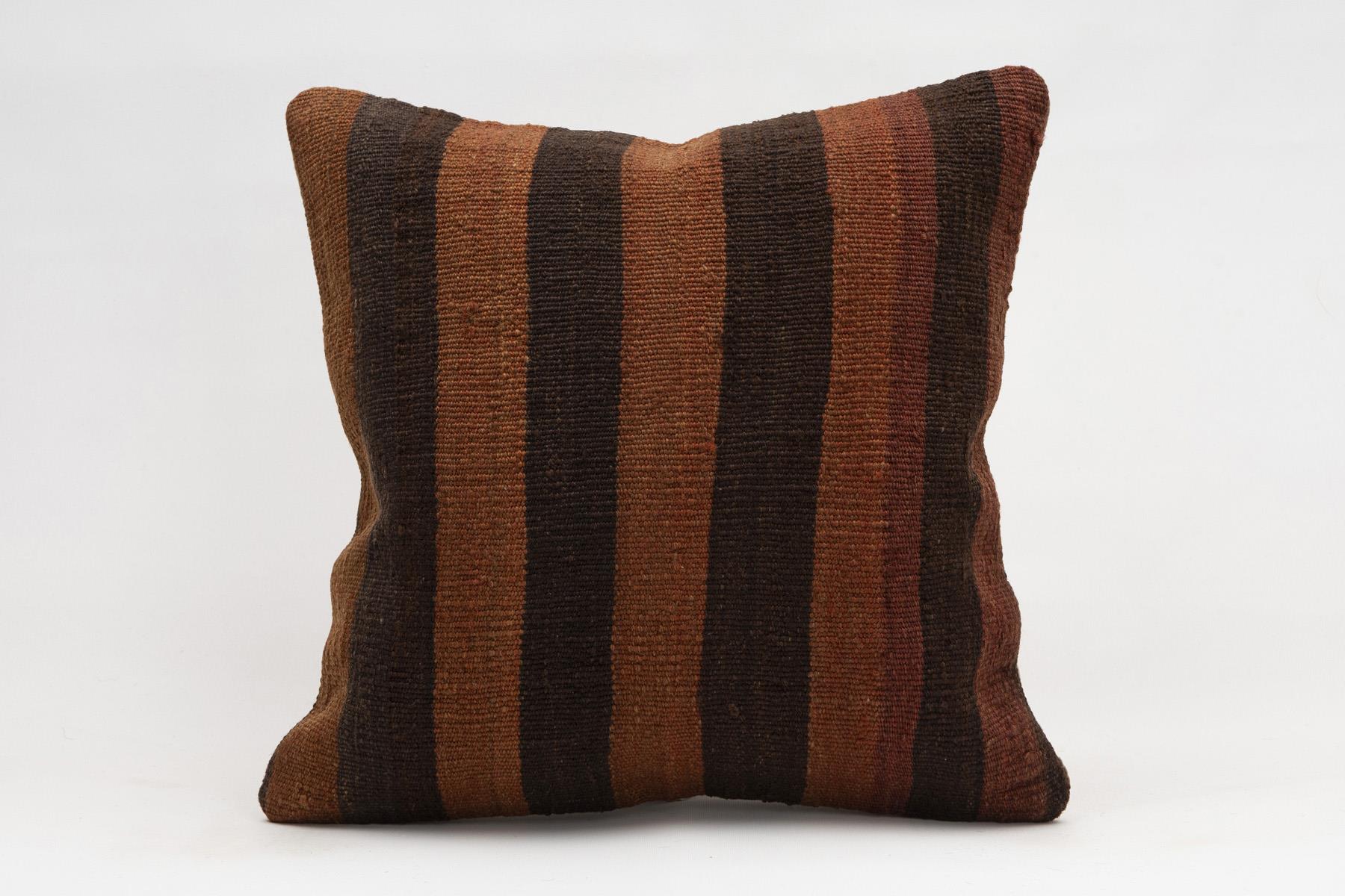 16x16 inches (40x40 cm) Kilim Pillow | KILIM WHOLESALE - Vintage Handmade Pillows - Vintage Handmade Kilim Rugs - It is 100% wool. Artistic and historical rugs. Old handwoven rugs. - Online hand woven rugs and kilim cushions sales. Shipping to a