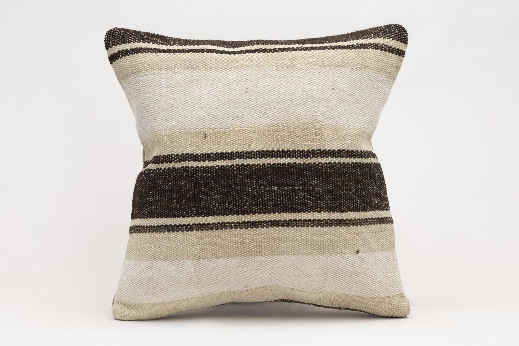 16x16 inches (40x40 cm) Kilim Pillow | KILIM WHOLESALE - Vintage Handmade Pillows - Vintage Handmade Kilim Rugs - It is 100% wool. Artistic and historical rugs. Old handwoven rugs. - Online hand woven rugs and kilim cushions sales. Shipping to a