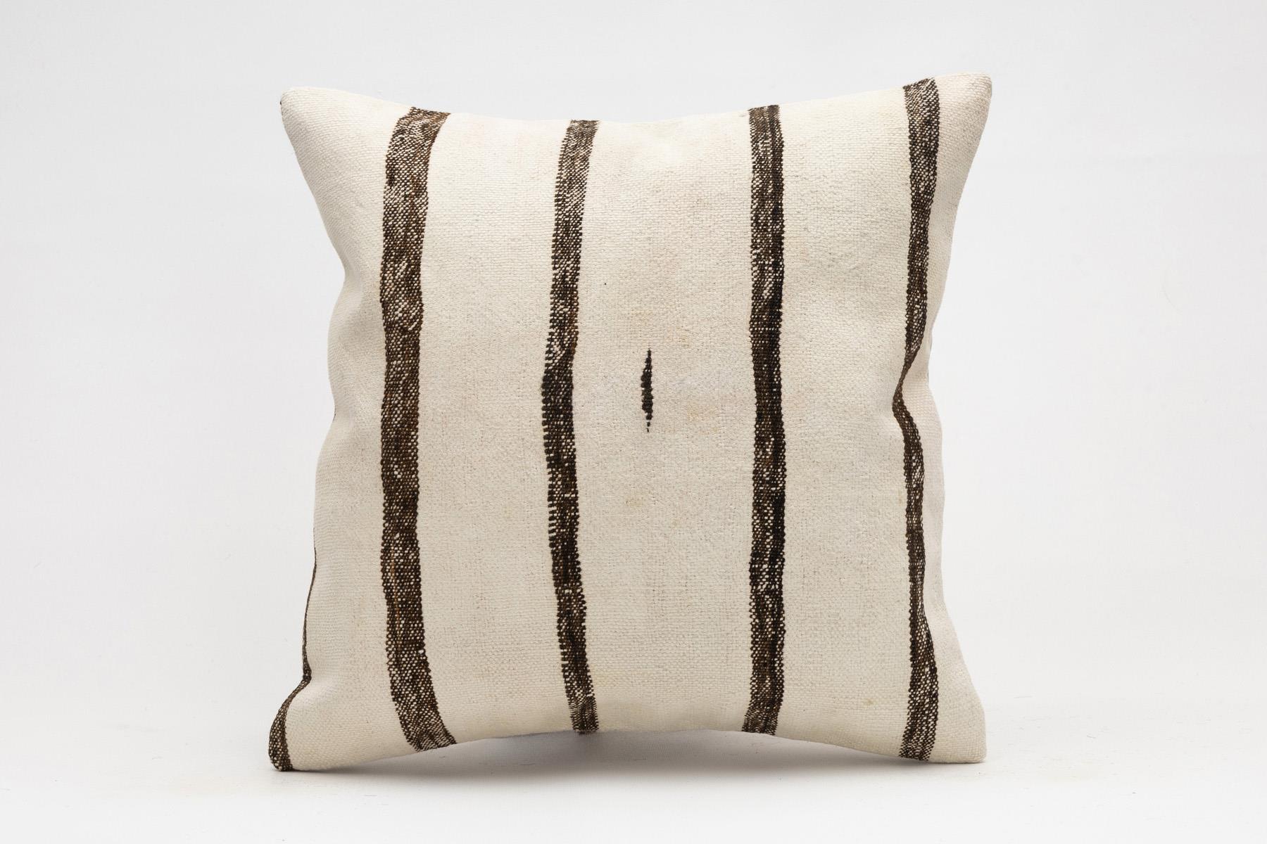 16x16 inches (40x40 cm) Kilim Pillow | KILIM WHOLESALE - Vintage Handmade Pillows - Vintage Handmade Kilim Rugs - It is 100% wool. Artistic and historical rugs. Old handwoven rugs. - Online hand woven rugs and kilim cushions sales. Shipping to a