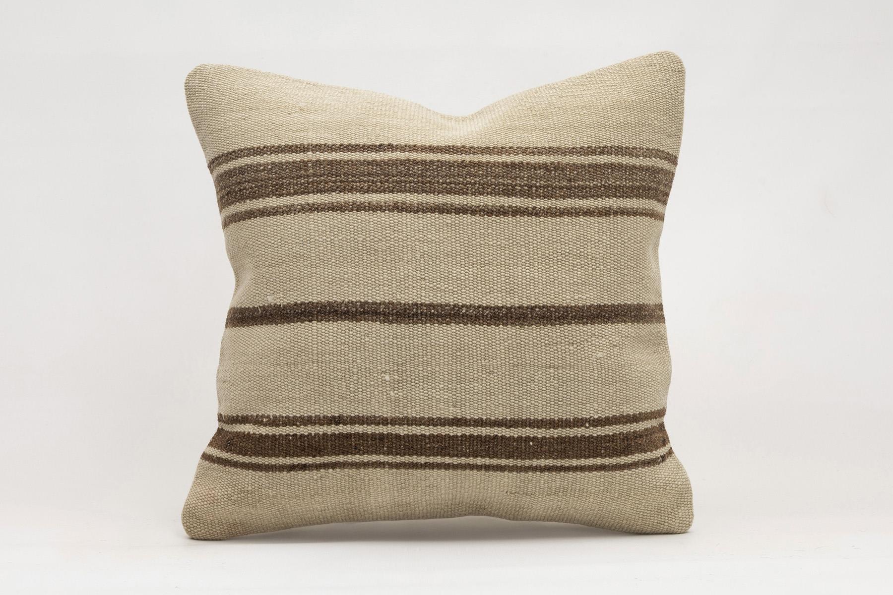 16x16 inches (40x40 cm) Kilim Pillow | KILIM WHOLESALE - Vintage Handmade Pillows - Vintage Handmade Kilim Rugs - It is 100% wool. Artistic and historical rugs. Old handwoven rugs. - Online hand woven rugs and kilim cushions sales. Shipping to a