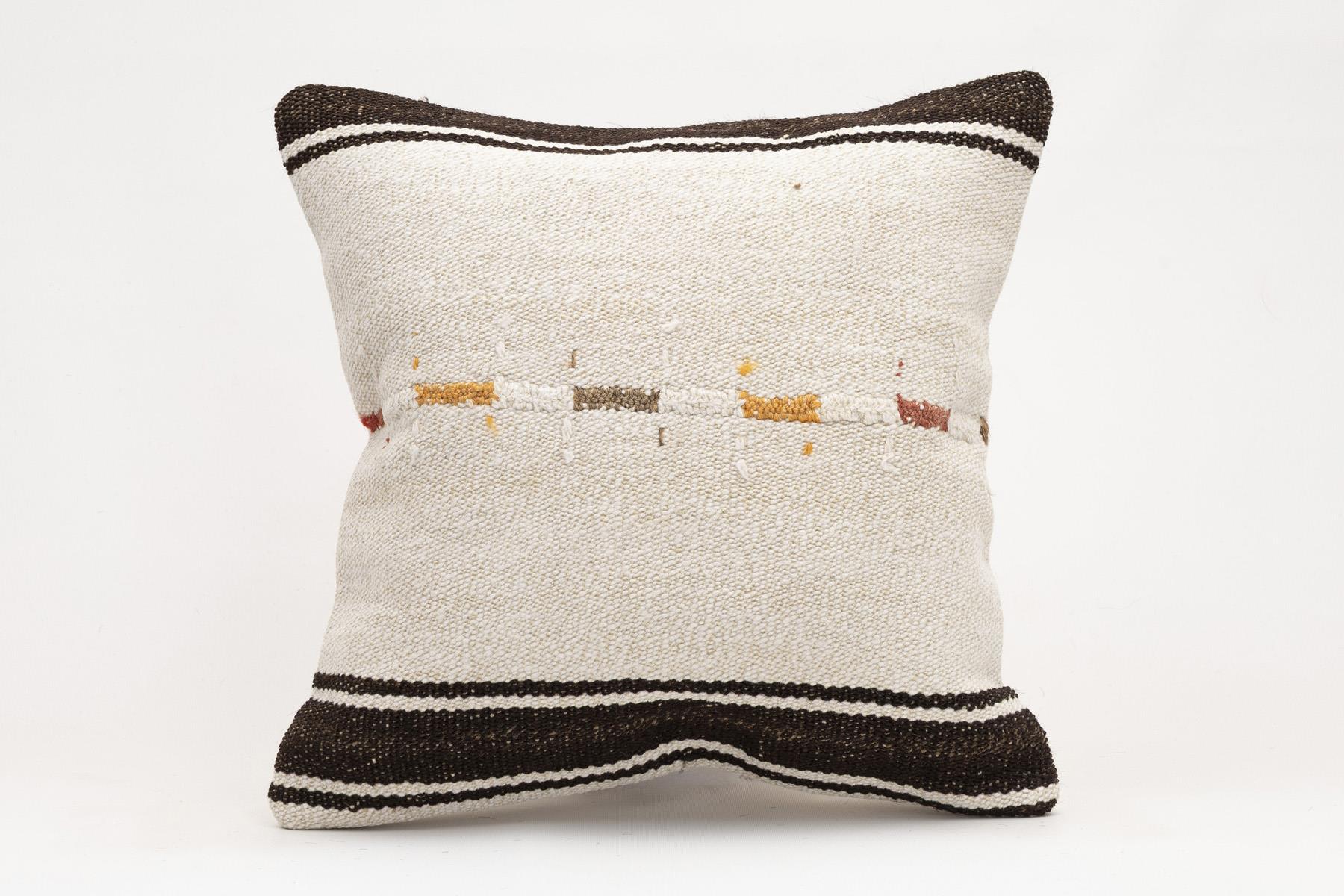 16x16 inches (40x40 cm) Kilim Pillow | KILIM WHOLESALE - Vintage Handmade Pillows - Vintage Handmade Kilim Rugs - It is 100% wool. Artistic and historical rugs. Old handwoven rugs. - Online hand woven rugs and kilim cushions sales. Shipping to a