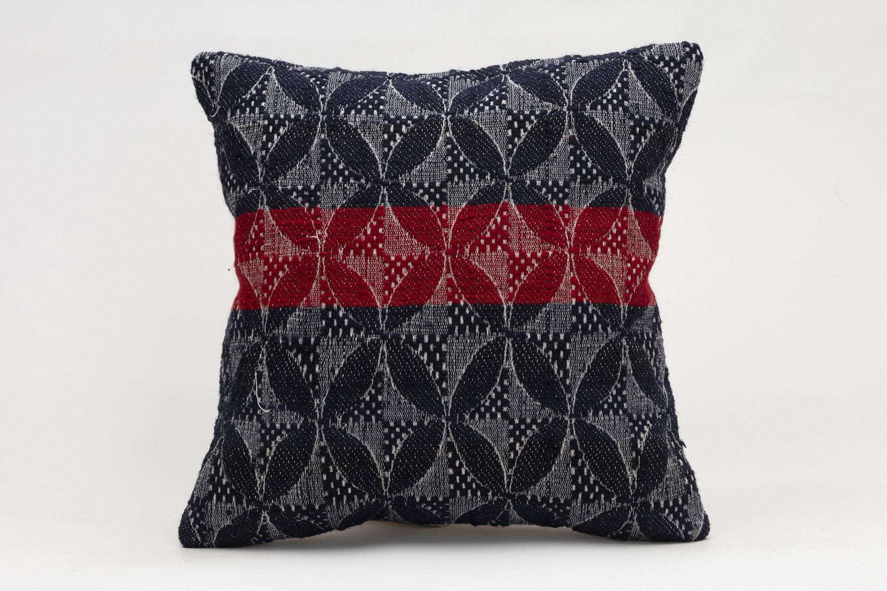 16x16 inches (40x40 cm) Kilim Pillow | KILIM WHOLESALE - Vintage Handmade Pillows - Vintage Handmade Kilim Rugs - It is 100% wool. Artistic and historical rugs. Old handwoven rugs. - Online hand woven rugs and kilim cushions sales. Shipping to a