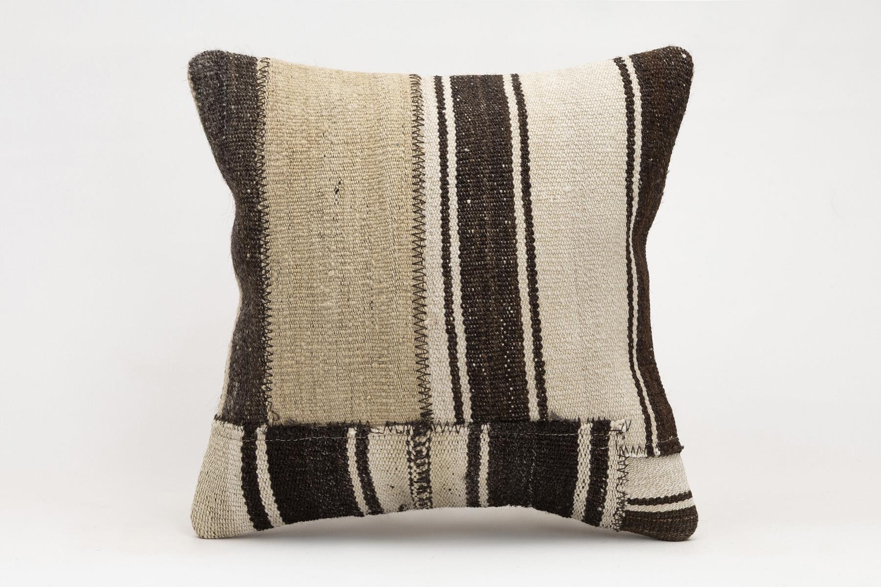 16x16 inches (40x40 cm) Kilim Pillow | KILIM WHOLESALE - Vintage Handmade Pillows - Vintage Handmade Kilim Rugs - It is 100% wool. Artistic and historical rugs. Old handwoven rugs. - Online hand woven rugs and kilim cushions sales. Shipping to a