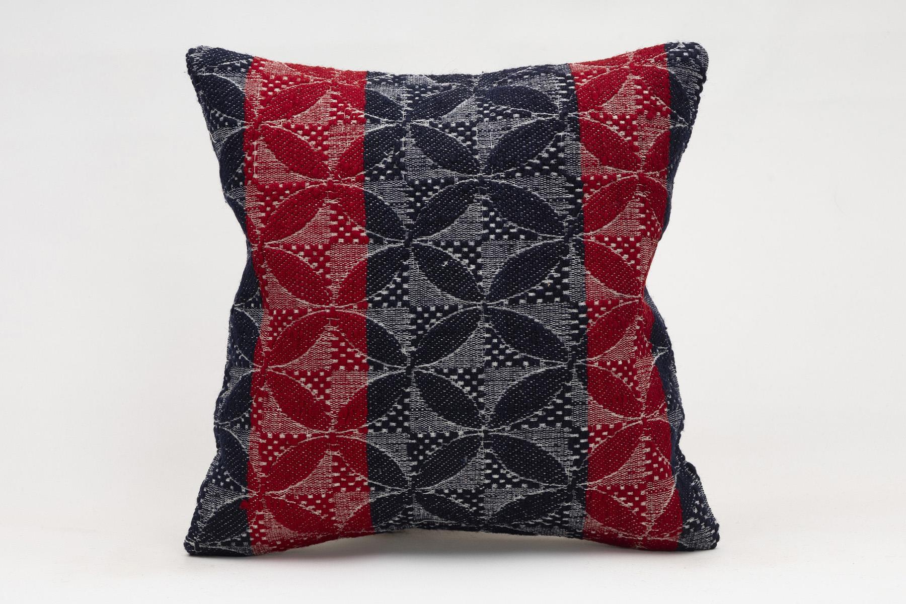 16x16 inches (40x40 cm) Kilim Pillow | KILIM WHOLESALE - Vintage Handmade Pillows - Vintage Handmade Kilim Rugs - It is 100% wool. Artistic and historical rugs. Old handwoven rugs. - Online hand woven rugs and kilim cushions sales. Shipping to a