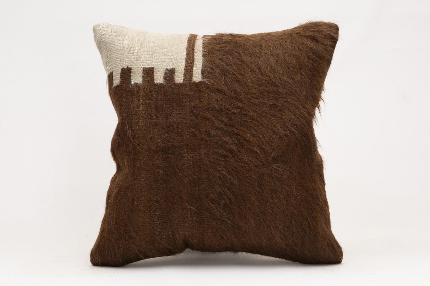 16x16 inches (40x40 cm) Kilim Pillow | KILIM WHOLESALE - Vintage Handmade Pillows - Vintage Handmade Kilim Rugs - It is 100% wool. Artistic and historical rugs. Old handwoven rugs. - Online hand woven rugs and kilim cushions sales. Shipping to a