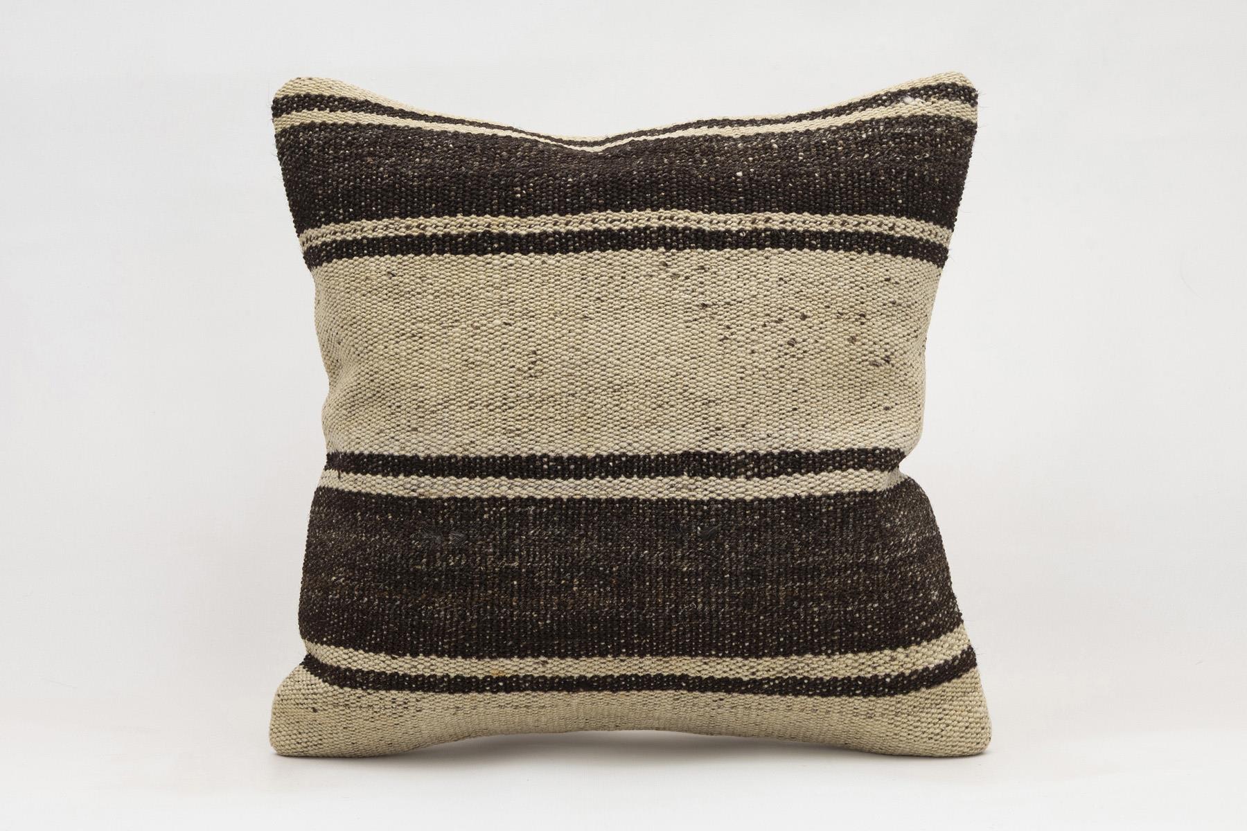 16x16 inches (40x40 cm) Kilim Pillow | KILIM WHOLESALE - Vintage Handmade Pillows - Vintage Handmade Kilim Rugs - It is 100% wool. Artistic and historical rugs. Old handwoven rugs. - Online hand woven rugs and kilim cushions sales. Shipping to a