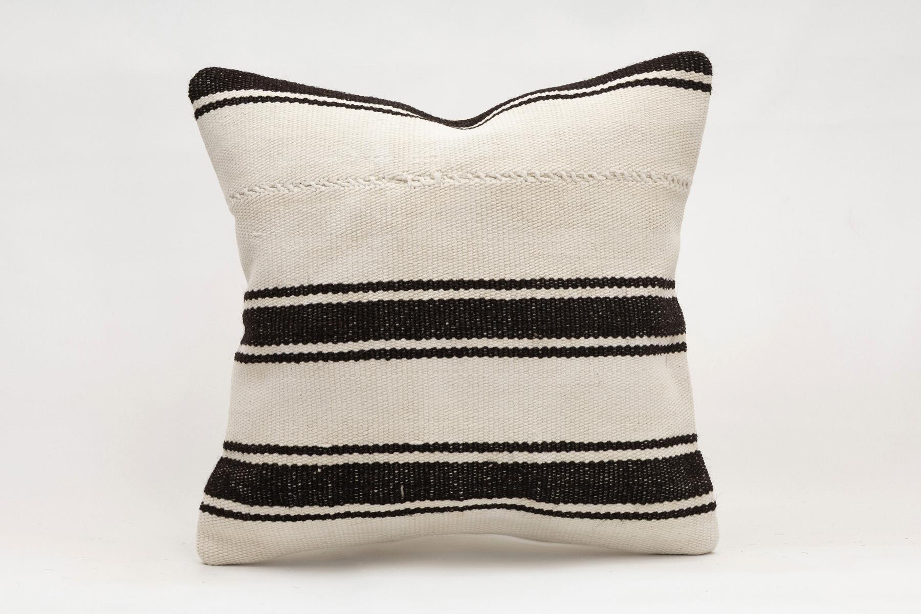 16x16 inches (40x40 cm) Kilim Pillow | KILIM WHOLESALE - Vintage Handmade Pillows - Vintage Handmade Kilim Rugs - It is 100% wool. Artistic and historical rugs. Old handwoven rugs. - Online hand woven rugs and kilim cushions sales. Shipping to a