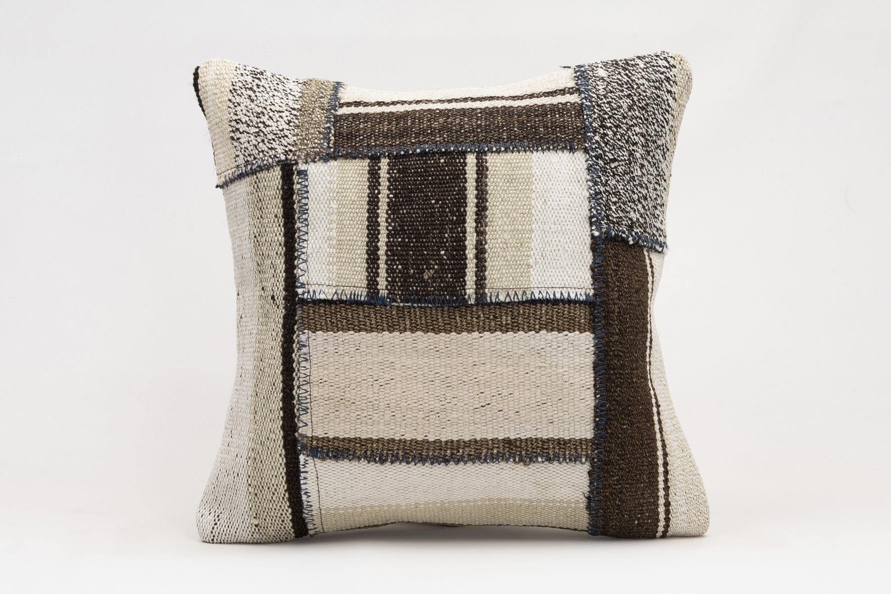 16x16 inches (40x40 cm) Kilim Pillow | KILIM WHOLESALE - Vintage Handmade Pillows - Vintage Handmade Kilim Rugs - It is 100% wool. Artistic and historical rugs. Old handwoven rugs. - Online hand woven rugs and kilim cushions sales. Shipping to a