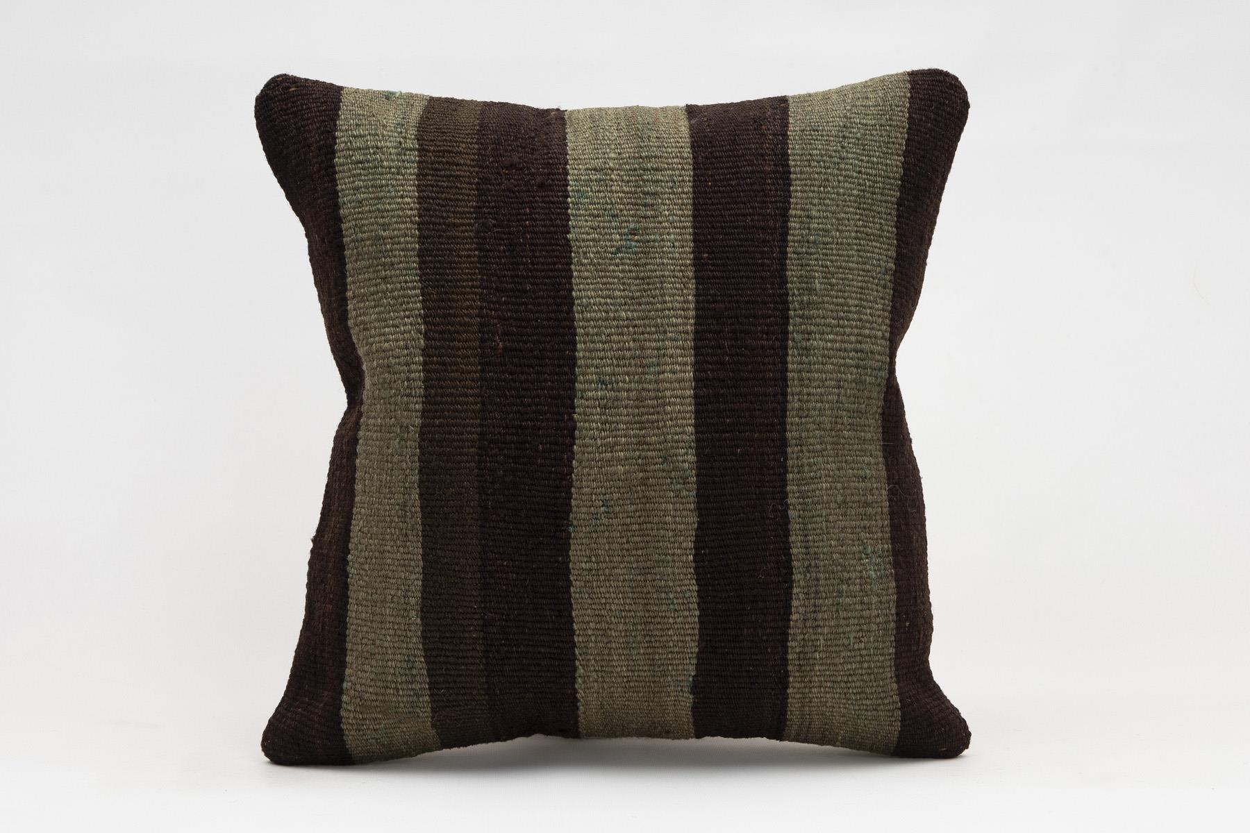 16x16 inches (40x40 cm) Kilim Pillow | KILIM WHOLESALE - Vintage Handmade Pillows - Vintage Handmade Kilim Rugs - It is 100% wool. Artistic and historical rugs. Old handwoven rugs. - Online hand woven rugs and kilim cushions sales. Shipping to a