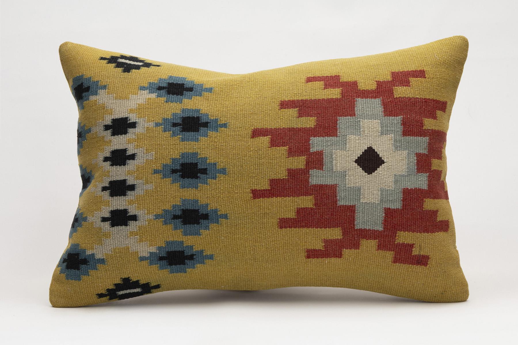 16x24 inches (40x60 cm) Kilim Pillow | KILIM WHOLESALE - Vintage Handmade Pillows - Vintage Handmade Kilim Rugs - It is 100% wool. Artistic and historical rugs. Old handwoven rugs. - Online hand woven rugs and kilim cushions sales. Shipping to a