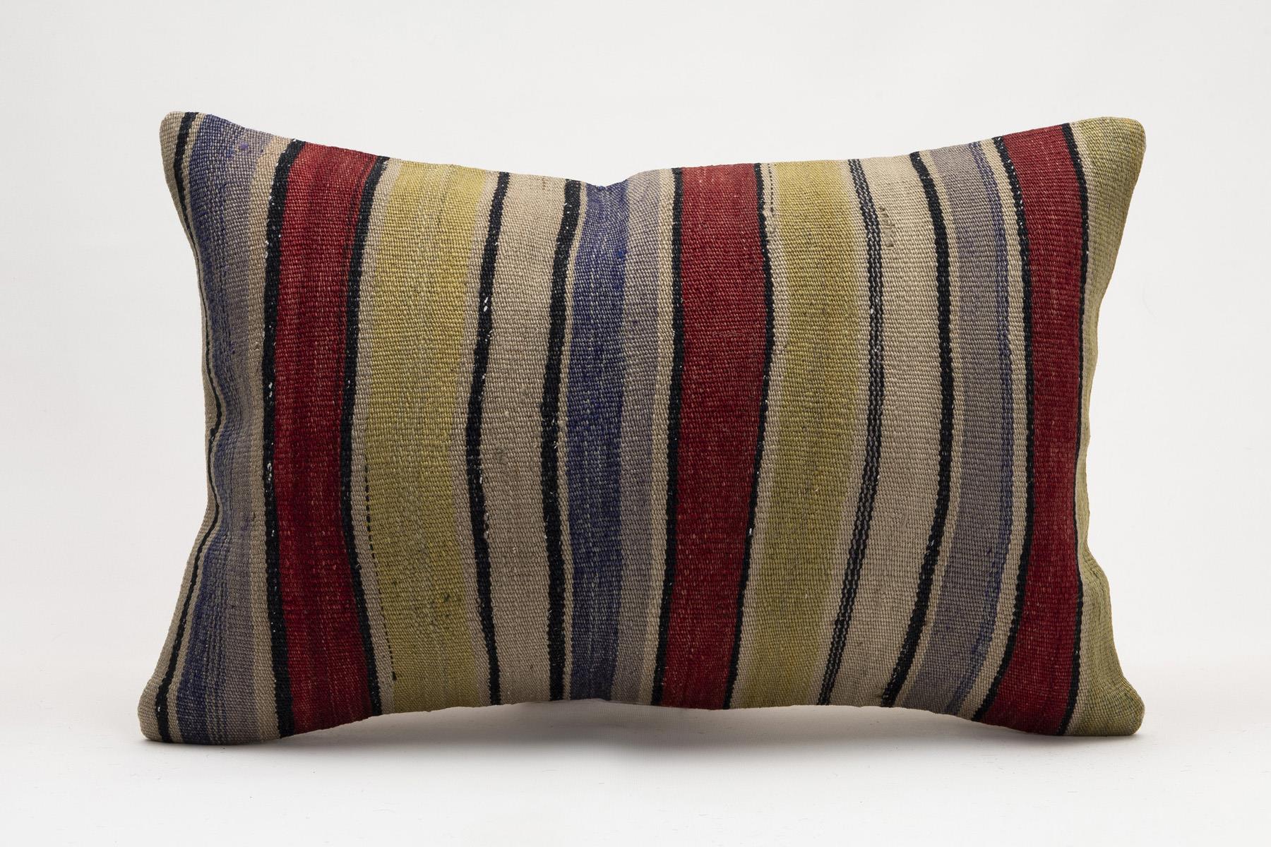 16x24 inches (40x60 cm) Kilim Pillow | KILIM WHOLESALE - Vintage Handmade Pillows - Vintage Handmade Kilim Rugs - It is 100% wool. Artistic and historical rugs. Old handwoven rugs. - Online hand woven rugs and kilim cushions sales. Shipping to a