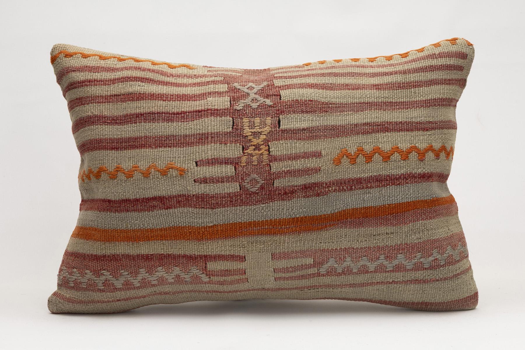 16x24 inches (40x60 cm) Kilim Pillow | KILIM WHOLESALE - Vintage Handmade Pillows - Vintage Handmade Kilim Rugs - It is 100% wool. Artistic and historical rugs. Old handwoven rugs. - Online hand woven rugs and kilim cushions sales. Shipping to a