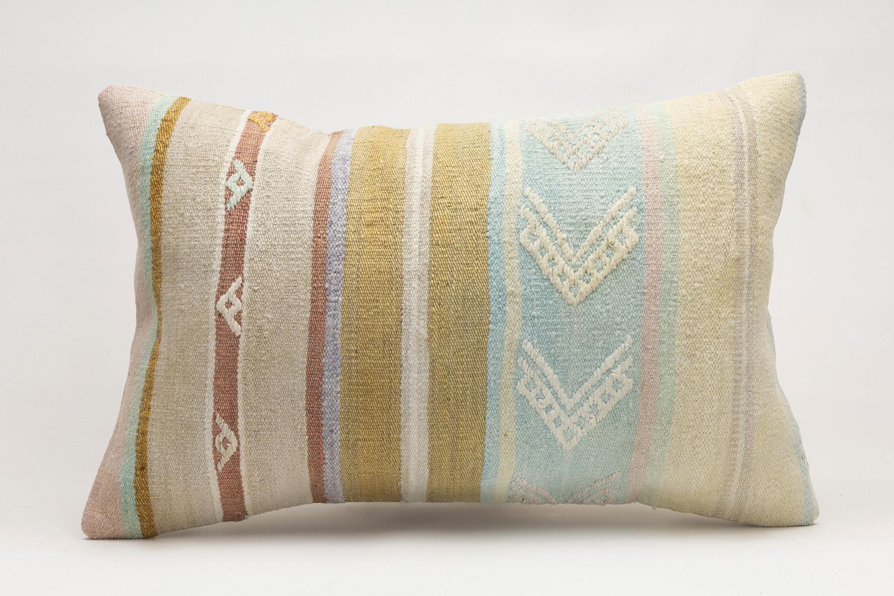 16x24 inches (40x60 cm) Kilim Pillow | KILIM WHOLESALE - Vintage Handmade Pillows - Vintage Handmade Kilim Rugs - It is 100% wool. Artistic and historical rugs. Old handwoven rugs. - Online hand woven rugs and kilim cushions sales. Shipping to a