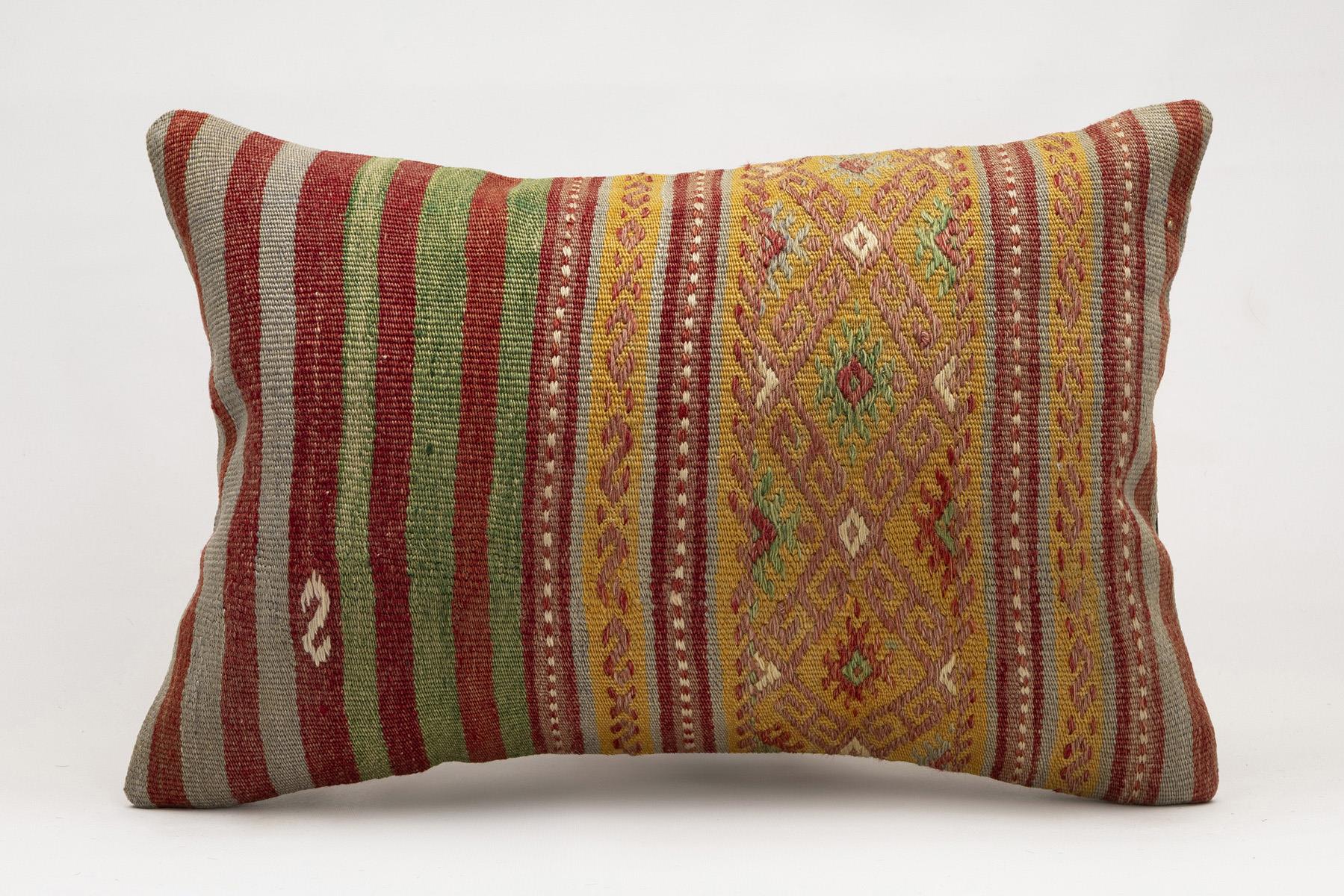 16x24 inches (40x60 cm) Kilim Pillow | KILIM WHOLESALE - Vintage Handmade Pillows - Vintage Handmade Kilim Rugs - It is 100% wool. Artistic and historical rugs. Old handwoven rugs. - Online hand woven rugs and kilim cushions sales. Shipping to a