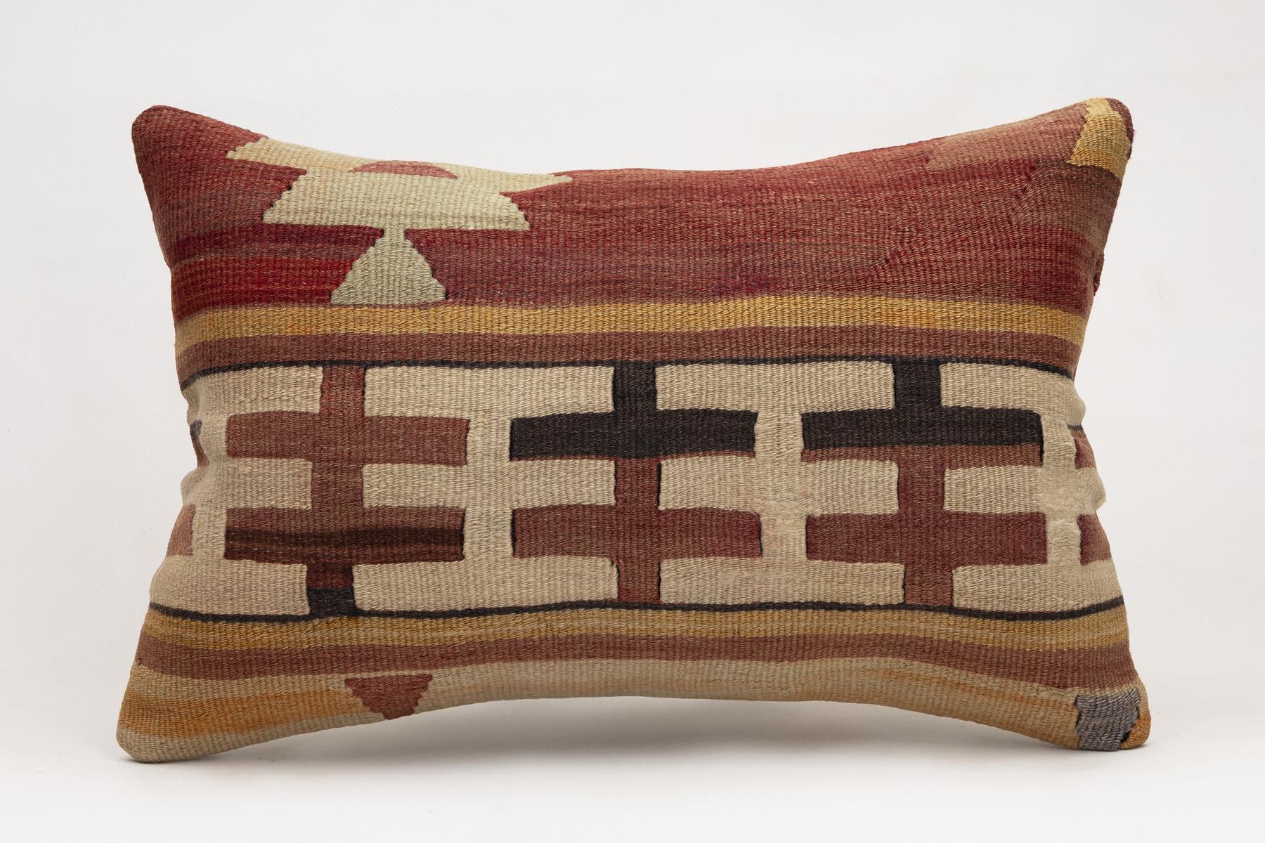 16x24 inches (40x60 cm) Kilim Pillow | KILIM WHOLESALE - Vintage Handmade Pillows - Vintage Handmade Kilim Rugs - It is 100% wool. Artistic and historical rugs. Old handwoven rugs. - Online hand woven rugs and kilim cushions sales. Shipping to a
