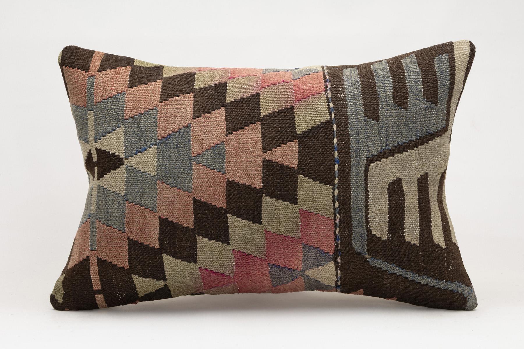16x24 inches (40x60 cm) Kilim Pillow | KILIM WHOLESALE - Vintage Handmade Pillows - Vintage Handmade Kilim Rugs - It is 100% wool. Artistic and historical rugs. Old handwoven rugs. - Online hand woven rugs and kilim cushions sales. Shipping to a