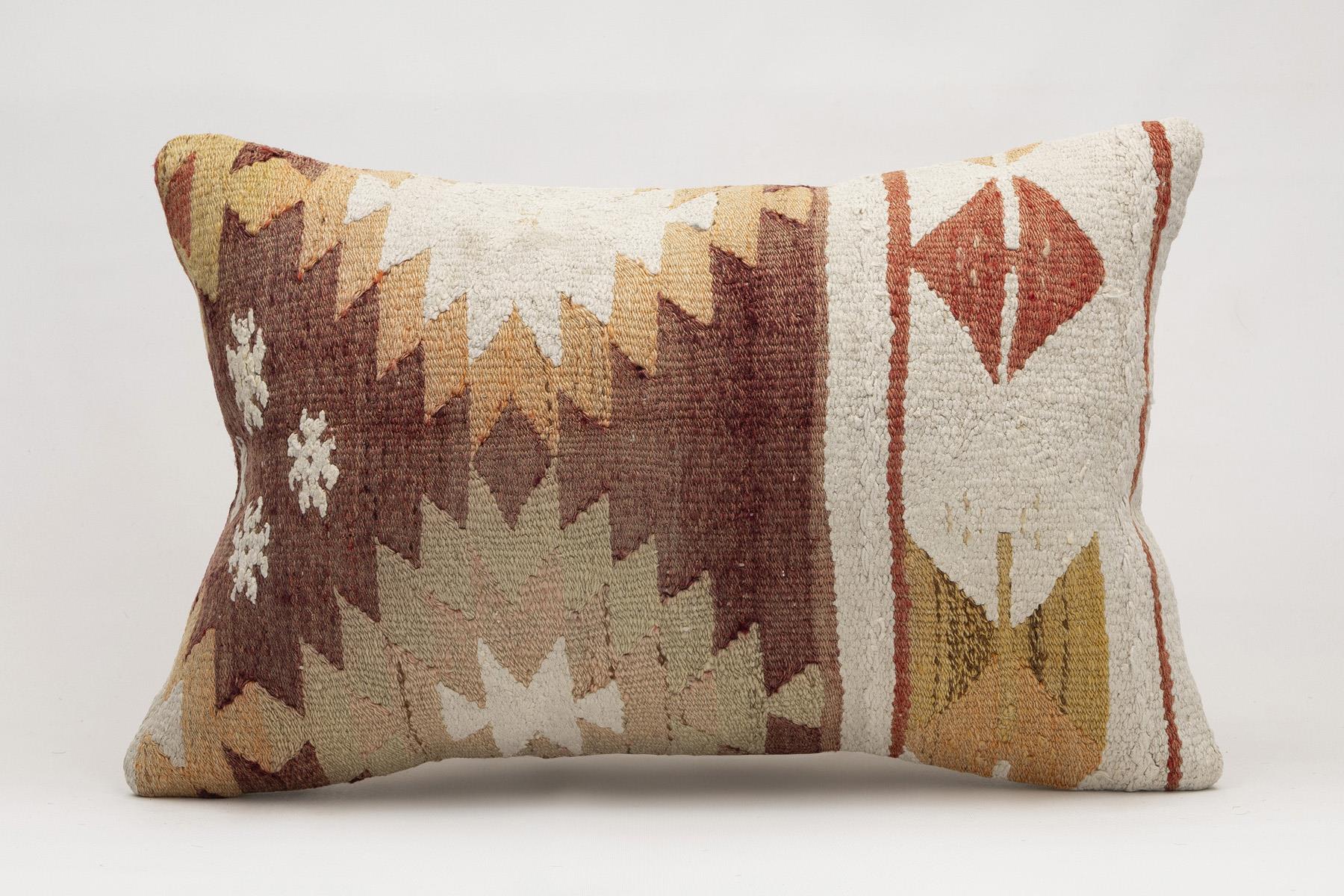 16x24 inches (40x60 cm) Kilim Pillow | KILIM WHOLESALE - Vintage Handmade Pillows - Vintage Handmade Kilim Rugs - It is 100% wool. Artistic and historical rugs. Old handwoven rugs. - Online hand woven rugs and kilim cushions sales. Shipping to a