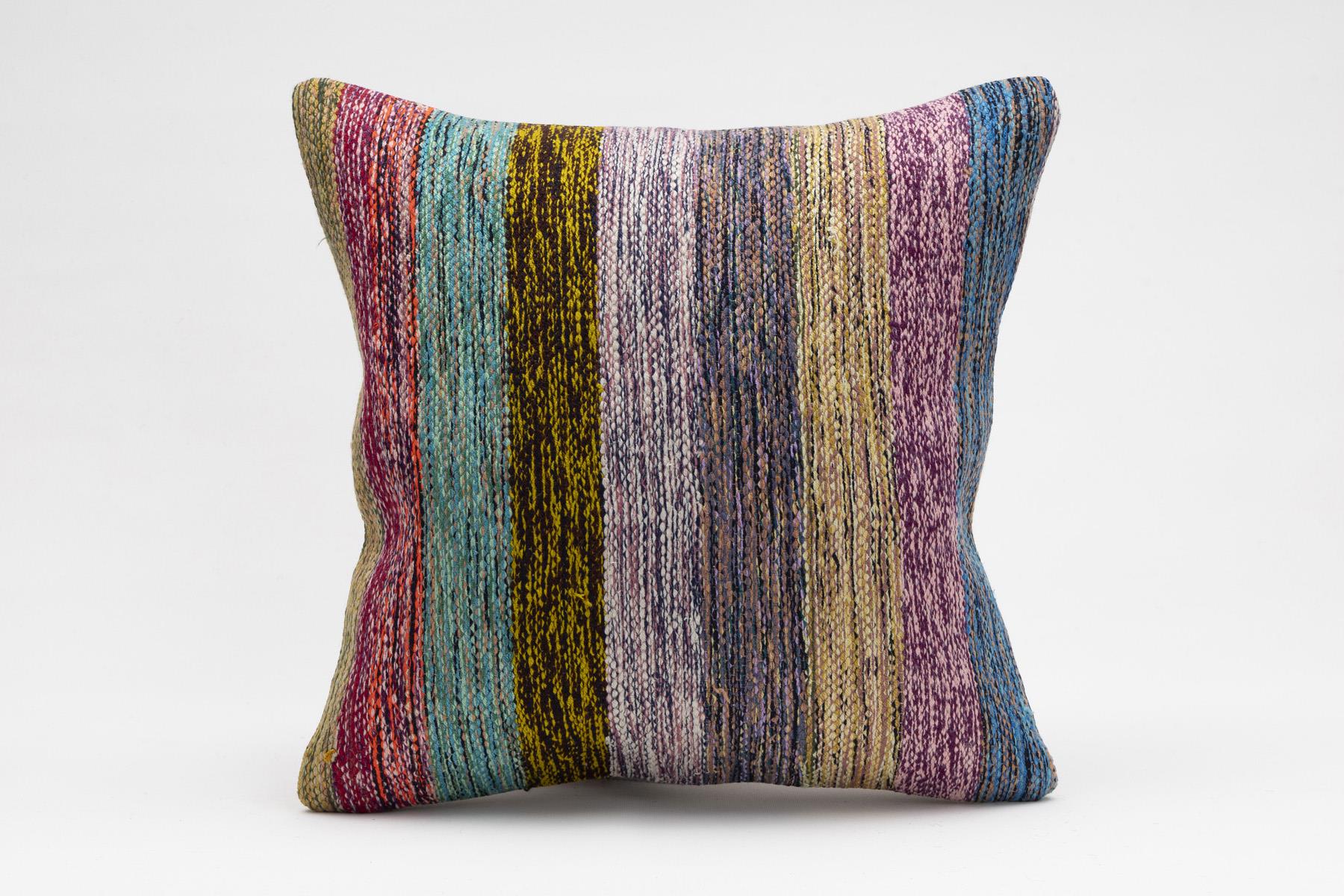 16''16'' (40x40 cm) Kilim Pillows - Vintage Handmade Kilim Pillows - Vintage Handmade Kilim Rugs - It is 100% wool. Artistic and historical rugs. Old handwoven rugs.