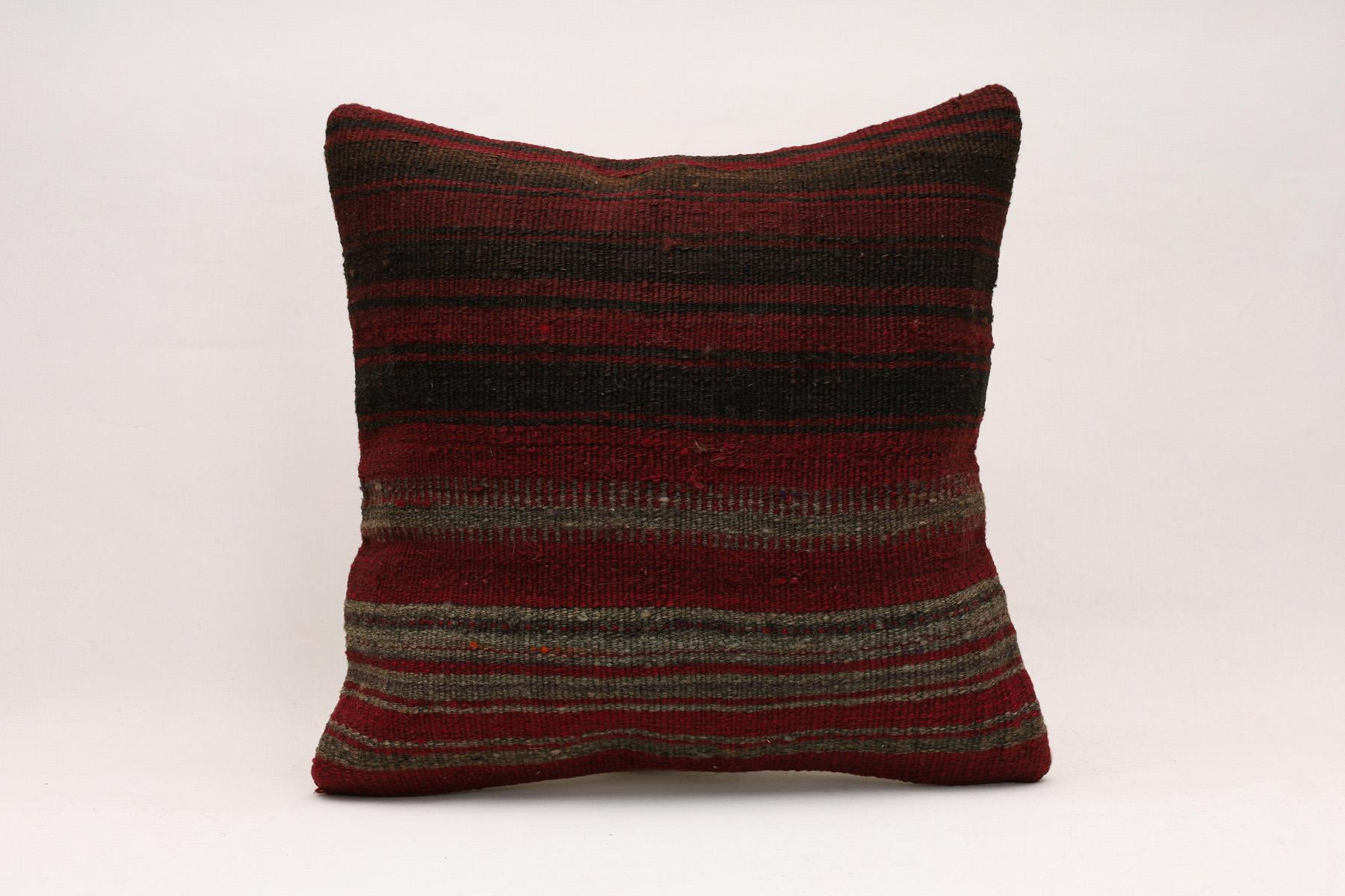 16''16'' (40x40 cm) Kilim Pillows - Vintage Handmade Kilim Pillows - Vintage Handmade Kilim Rugs - It is 100% wool. Artistic and historical rugs. Old handwoven rugs.