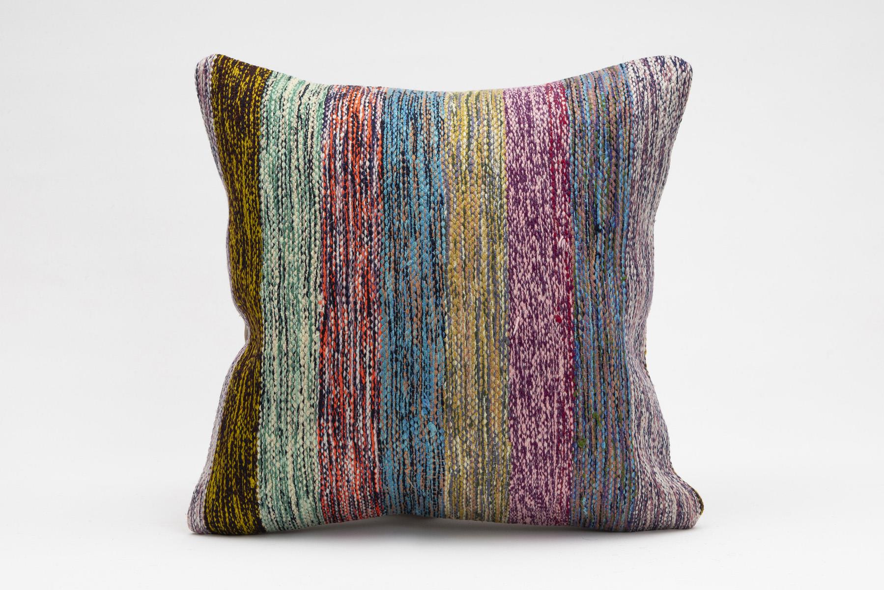 16''16'' (40x40 cm) Kilim Pillows - Vintage Handmade Kilim Pillows - Vintage Handmade Kilim Rugs - It is 100% wool. Artistic and historical rugs. Old handwoven rugs.