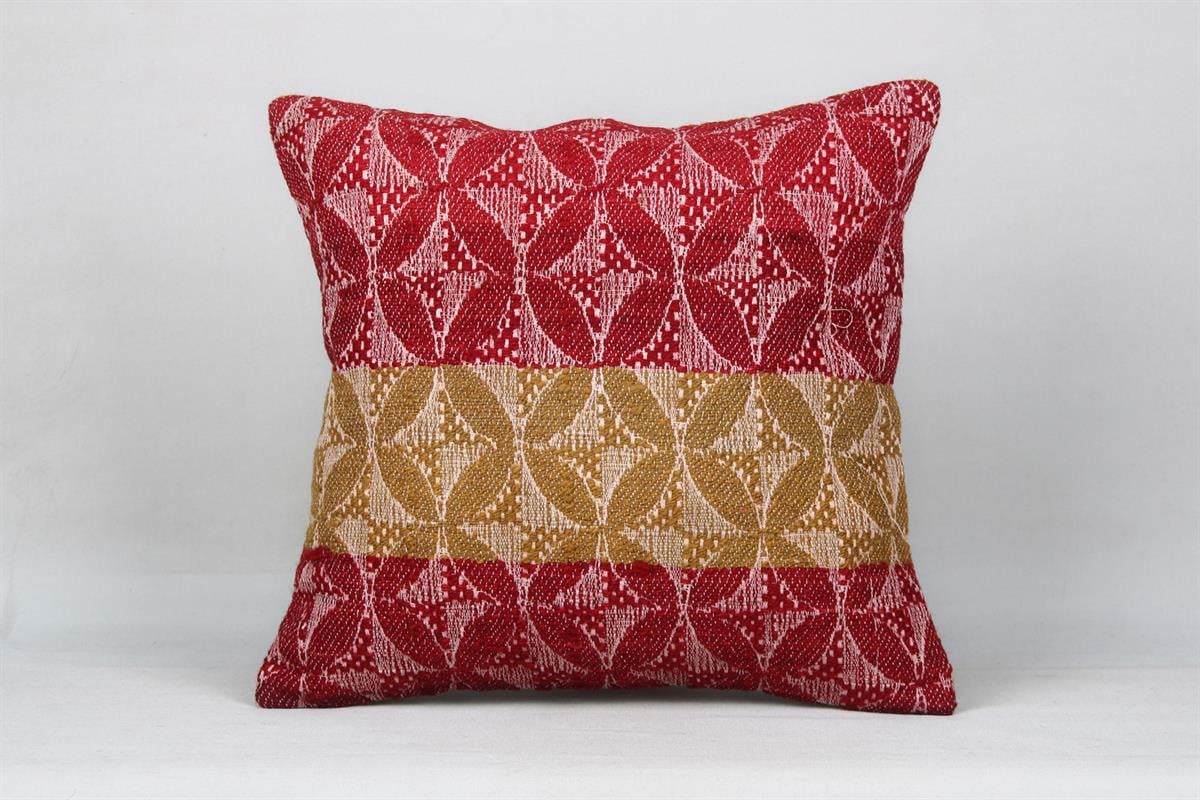 16''16'' (40x40 cm) Kilim Pillows - Vintage Handmade Kilim Pillows - Vintage Handmade Kilim Rugs - It is 100% wool. Artistic and historical rugs. Old handwoven rugs.